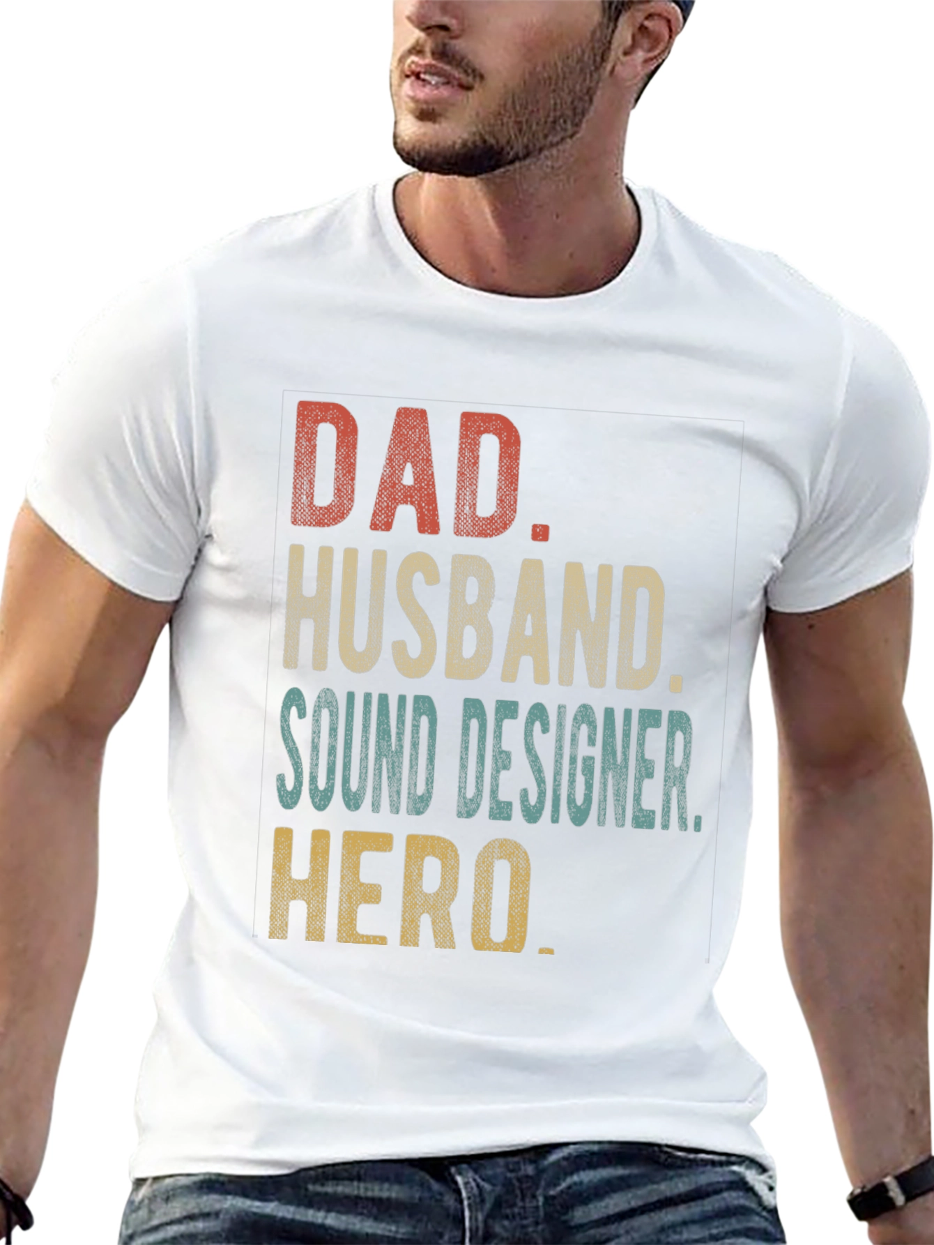 Dad Husband Sound Designer Hero Graphic Tee