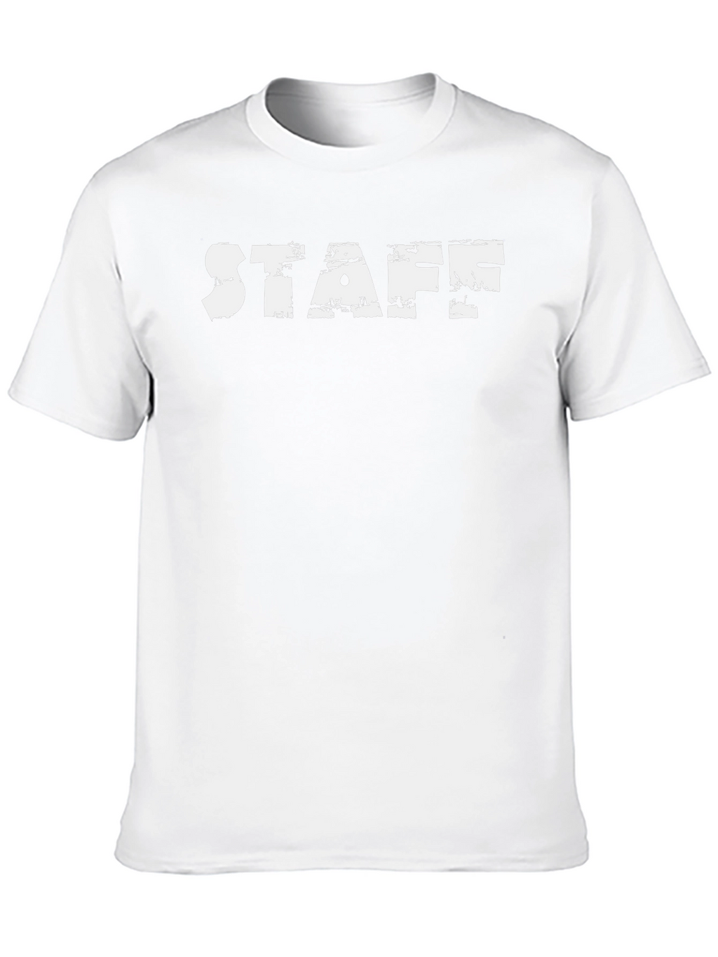 Staff T-Shirt - Distressed White Print