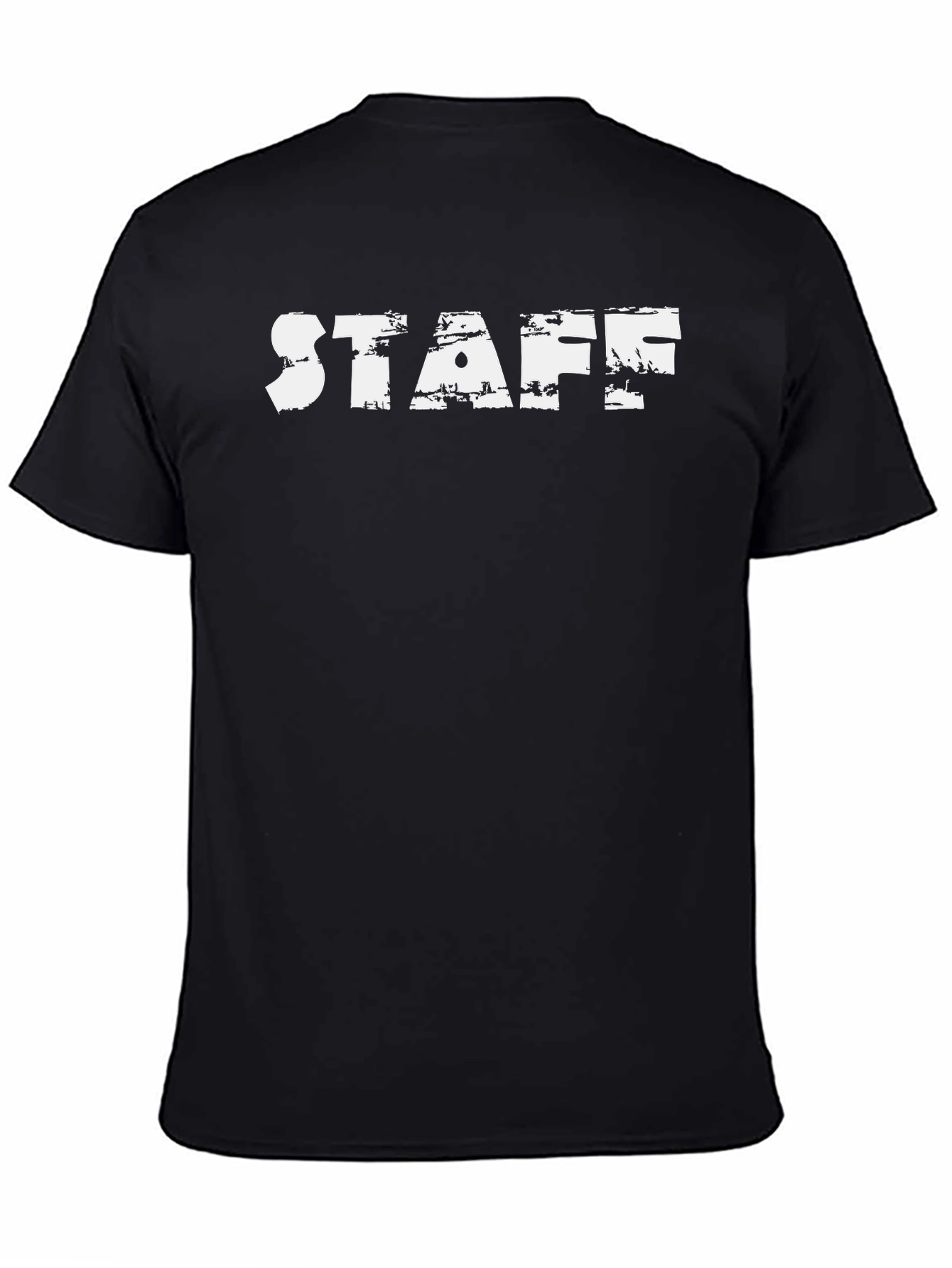Staff T-Shirt - Distressed White Print