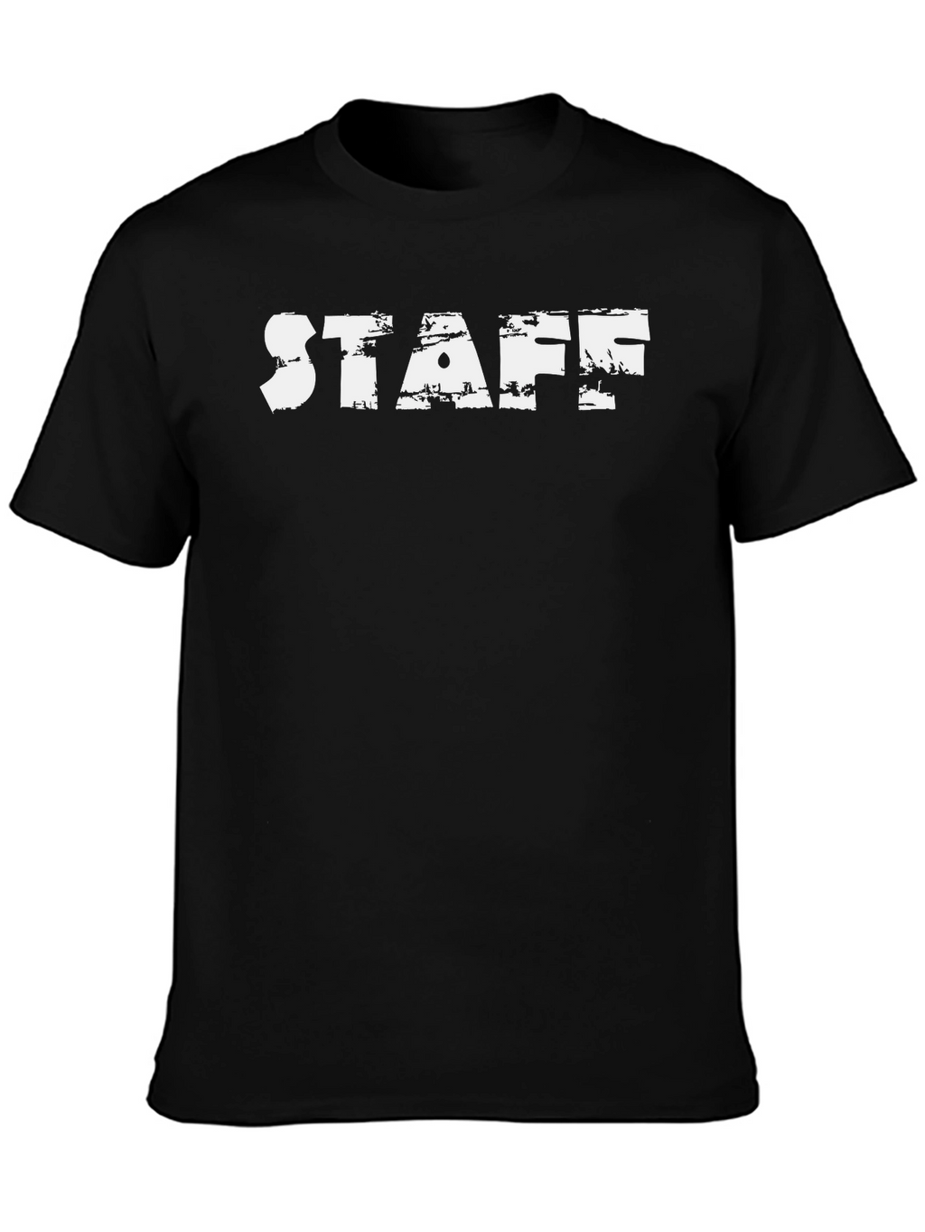 Staff T-Shirt - Distressed White Print
