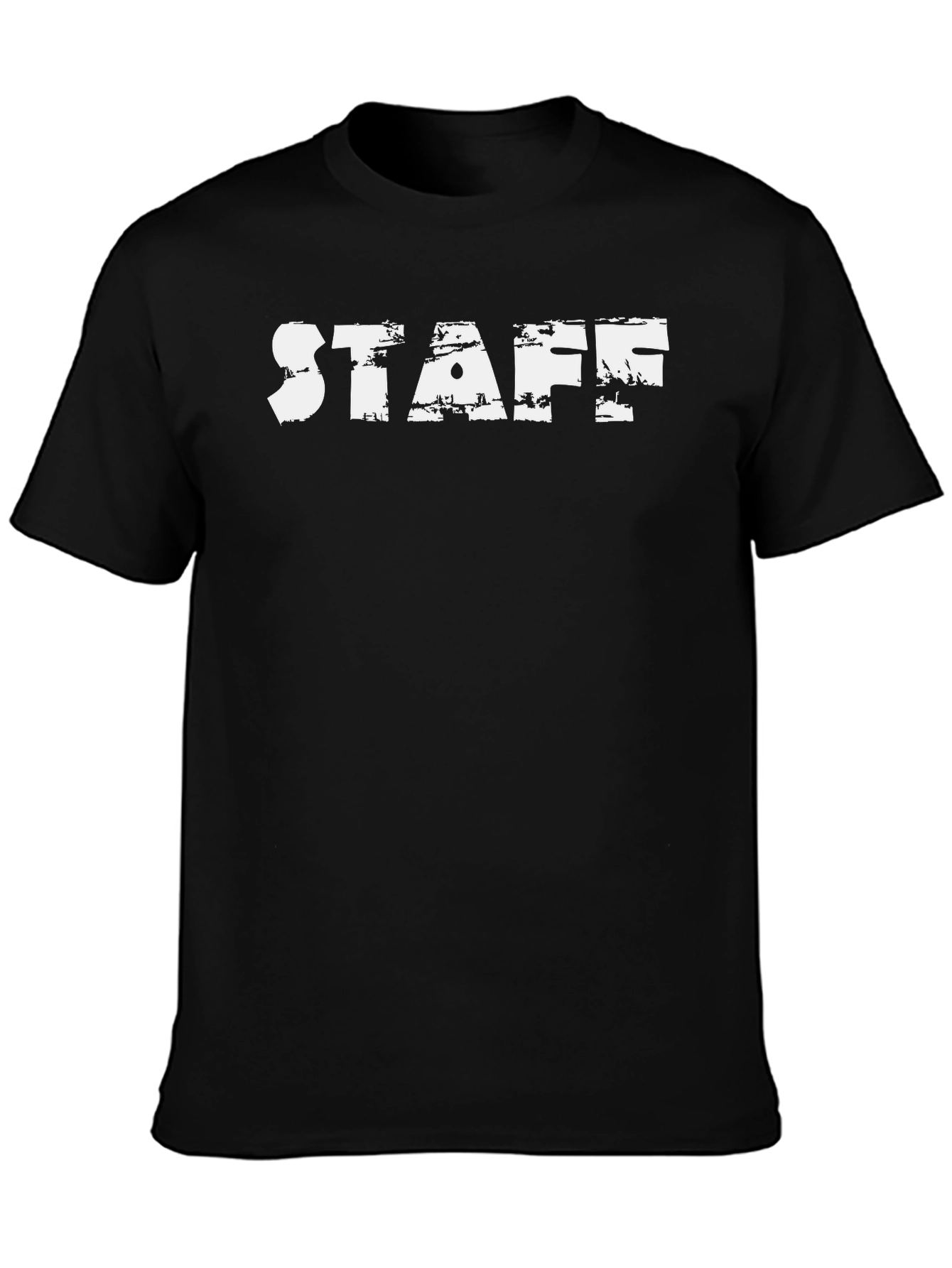 Staff T-Shirt - Distressed White Print