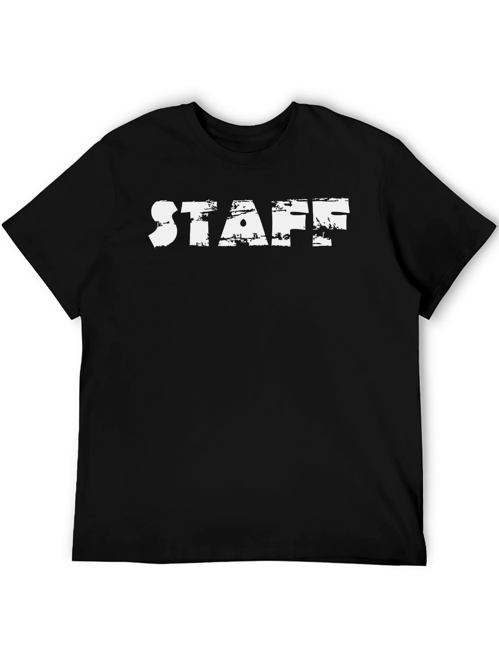 Staff T-Shirt - Distressed White Print