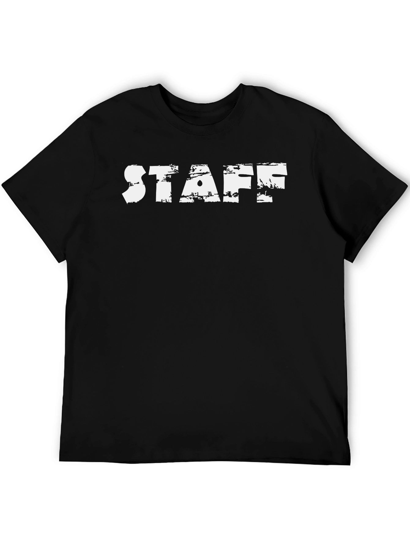 Staff T-Shirt - Distressed White Print