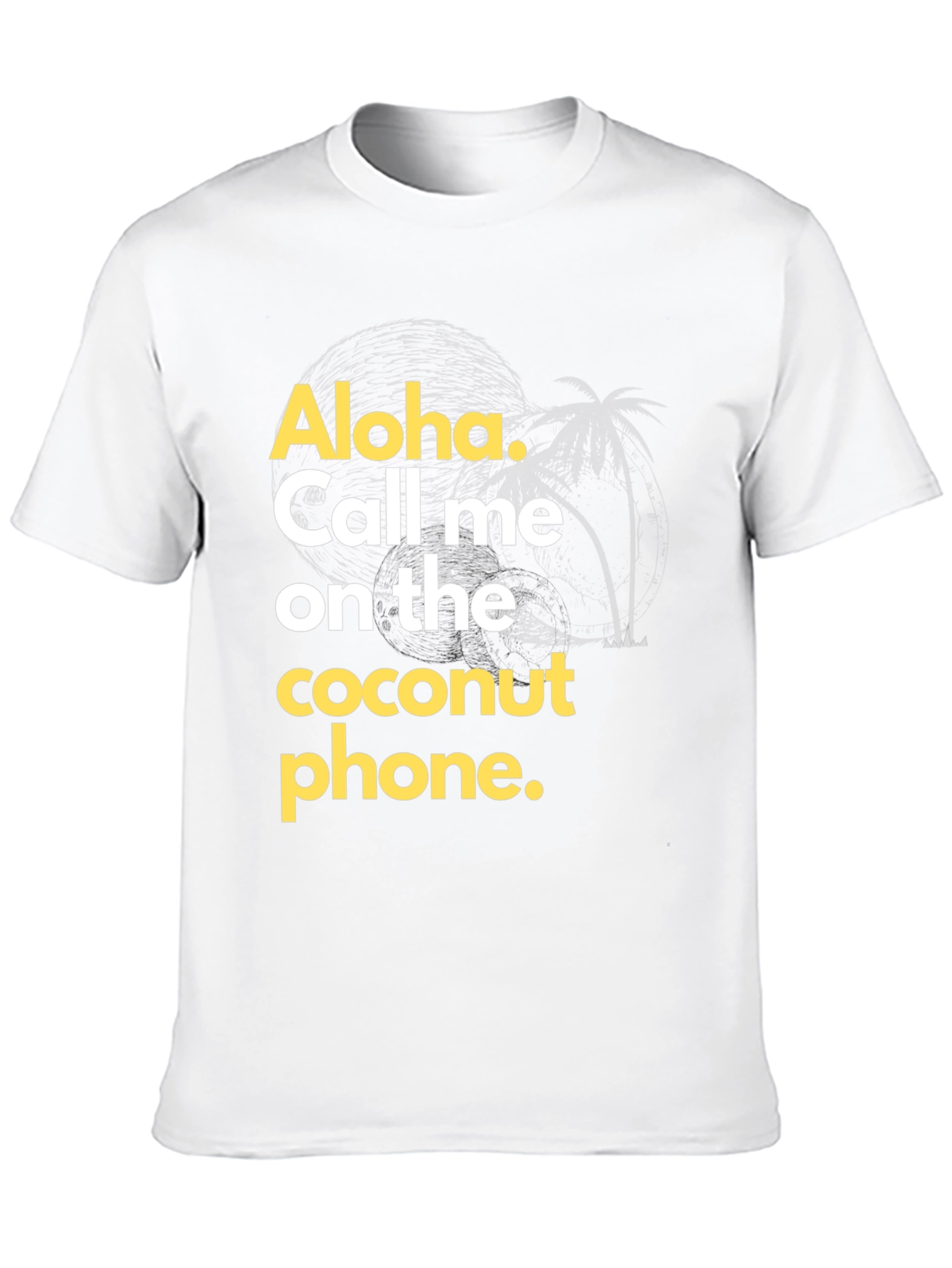 Aloha Coconut Phone Graphic T-Shirt