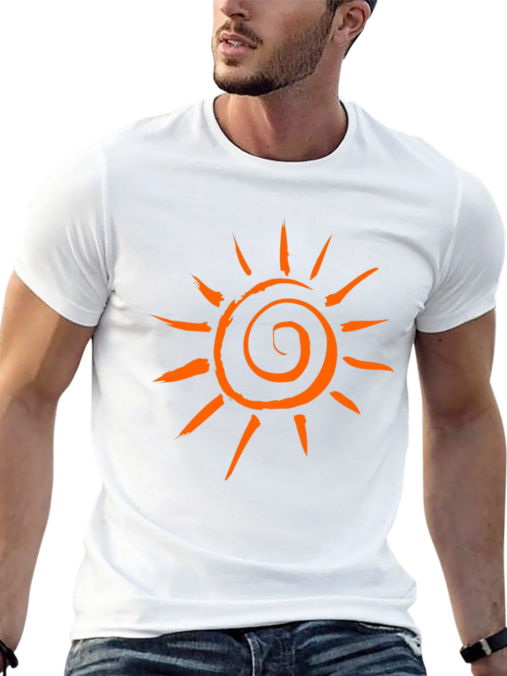 Sunburst Graphic Tee - Casual Black T-Shirt