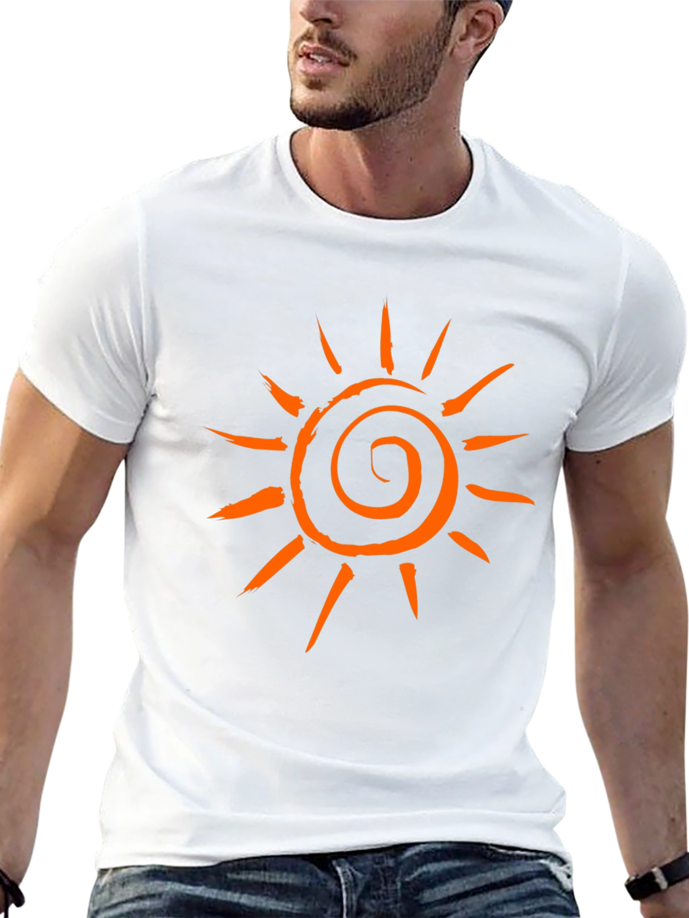 Sunburst Graphic Tee - Casual Black T-Shirt