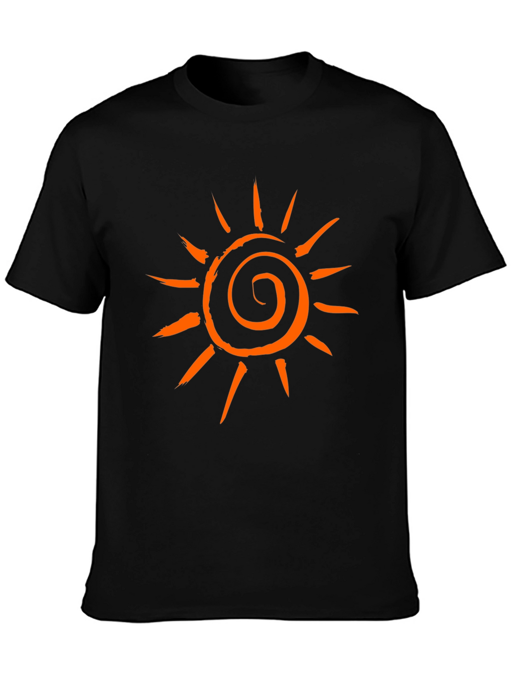 Sunburst Graphic Tee - Casual Black T-Shirt