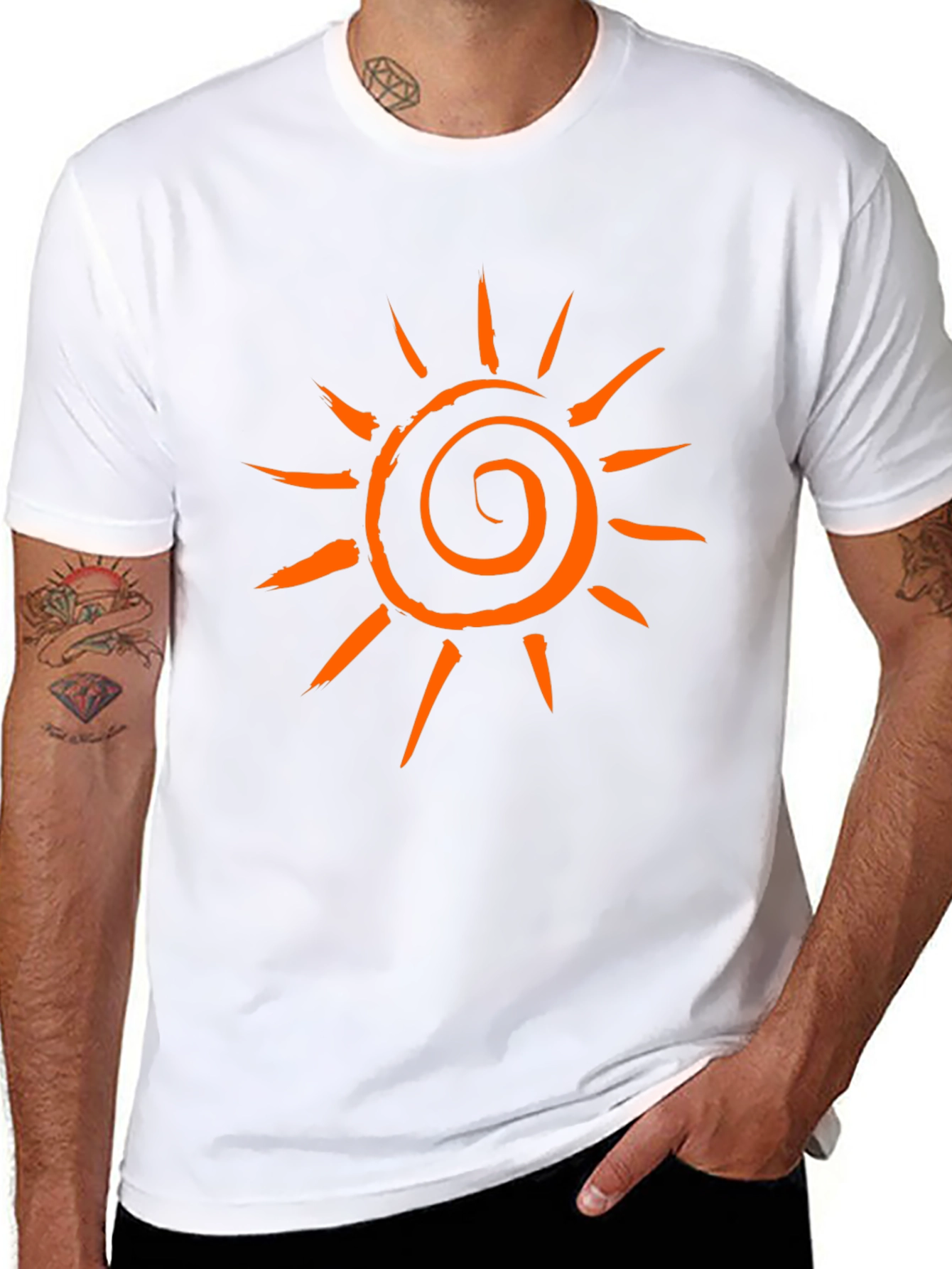 Sunburst Graphic Tee - Casual Black T-Shirt