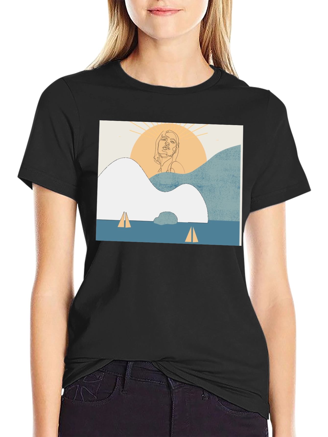 Abstract Line Art T-Shirt - Unisex Comfort Fit