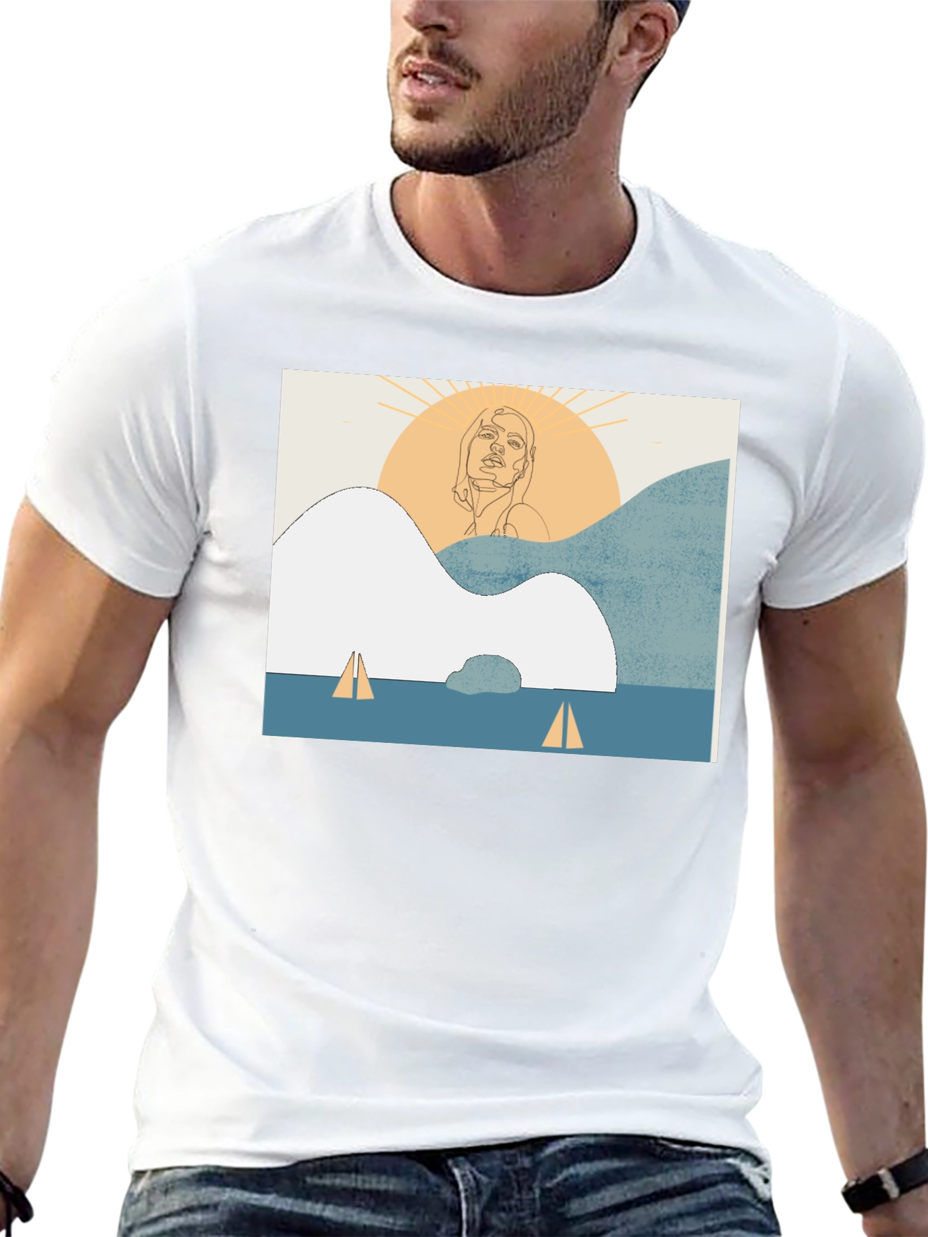 Abstract Line Art T-Shirt - Unisex Comfort Fit