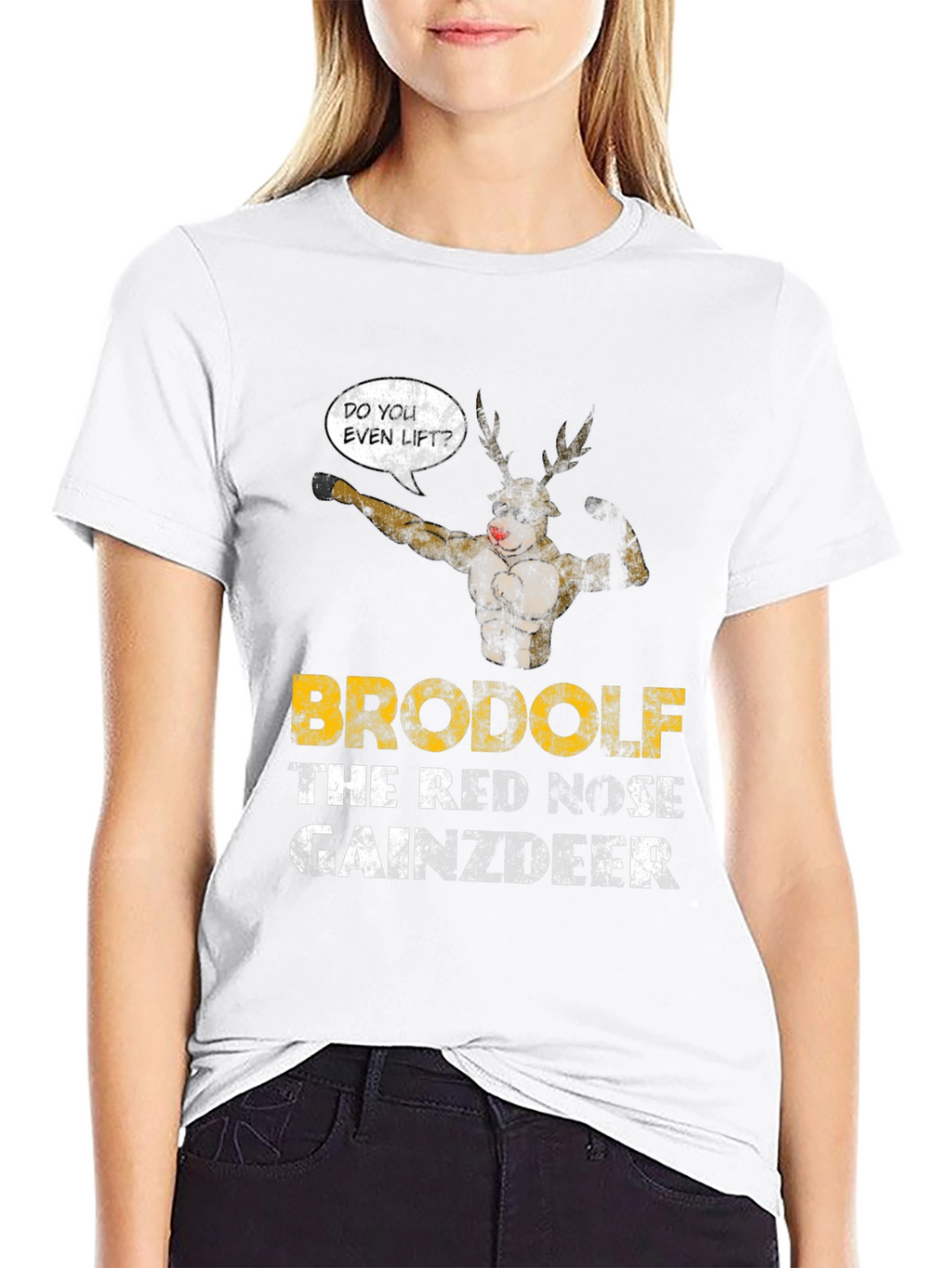 Brodolf Gainzdeer Funny Workout T-Shirt