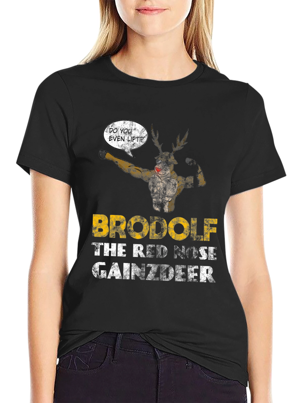 Brodolf Gainzdeer Funny Workout T-Shirt