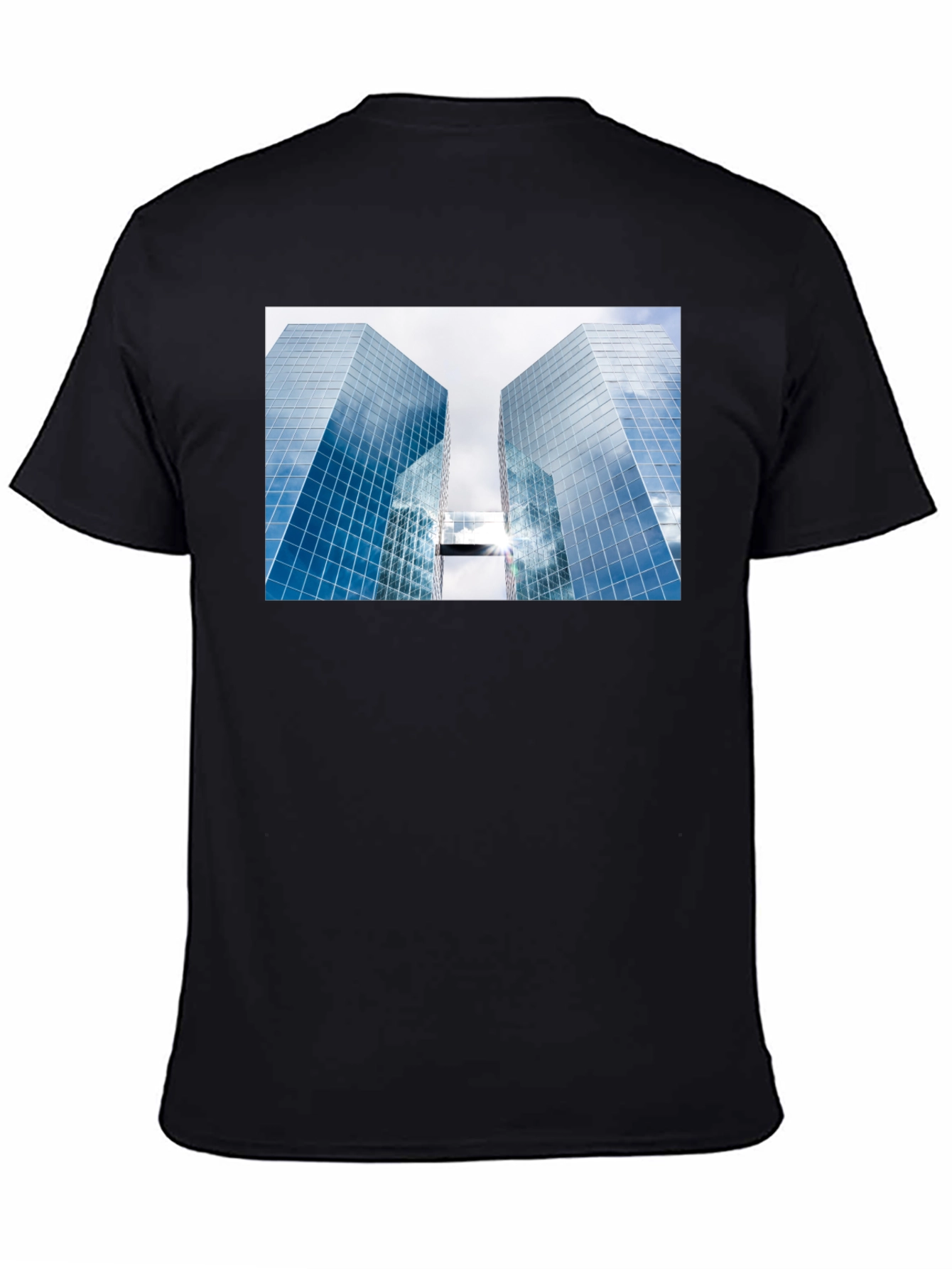 Modern Architecture Graphic Tee - Black Cotton