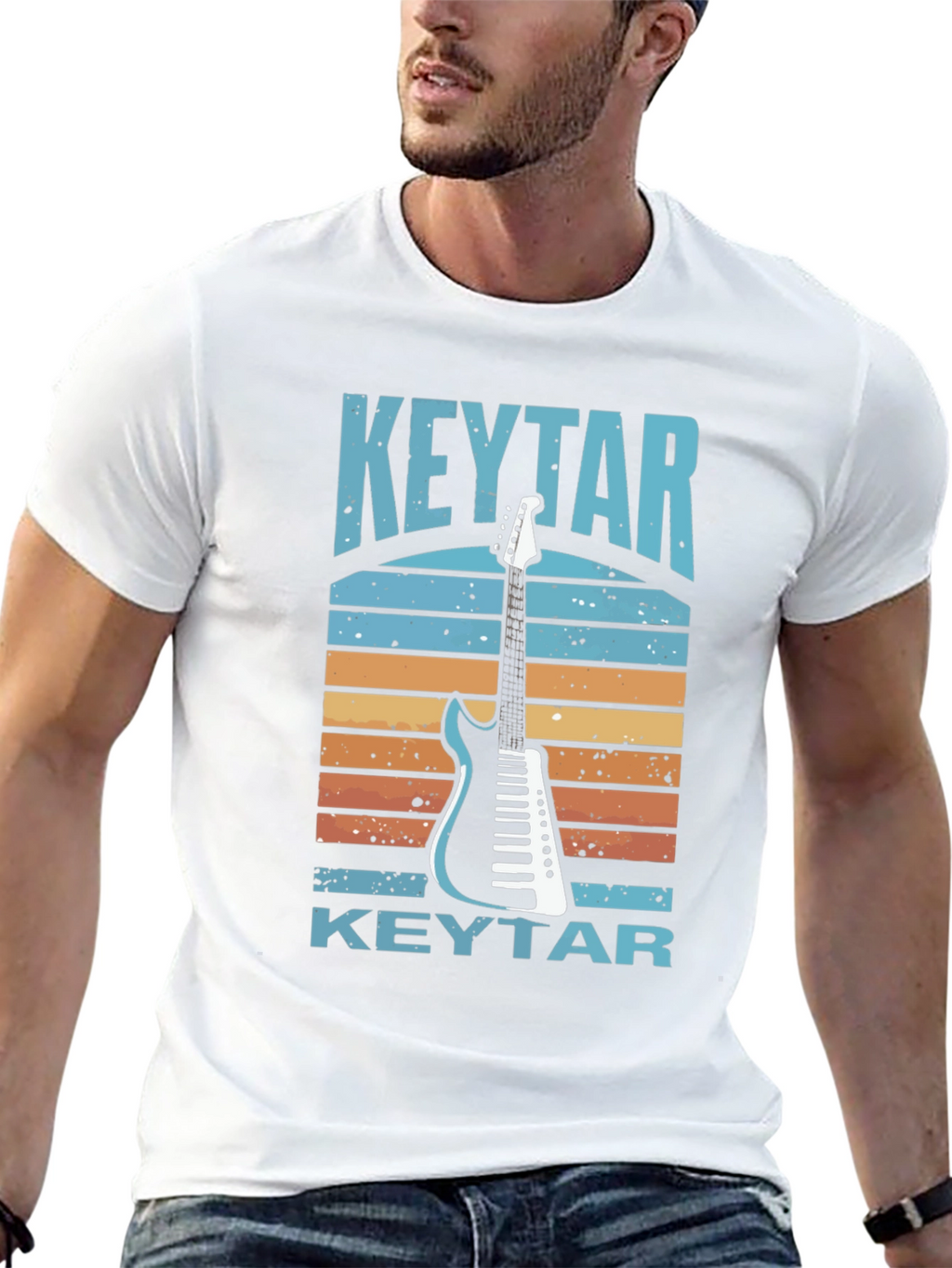 Retro Keytar T-Shirt - Musical Instrument Tee