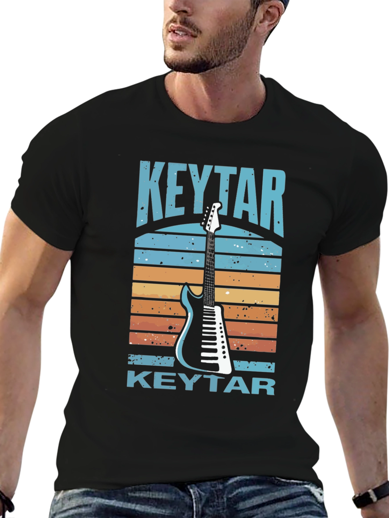 Retro Keytar T-Shirt - Musical Instrument Tee