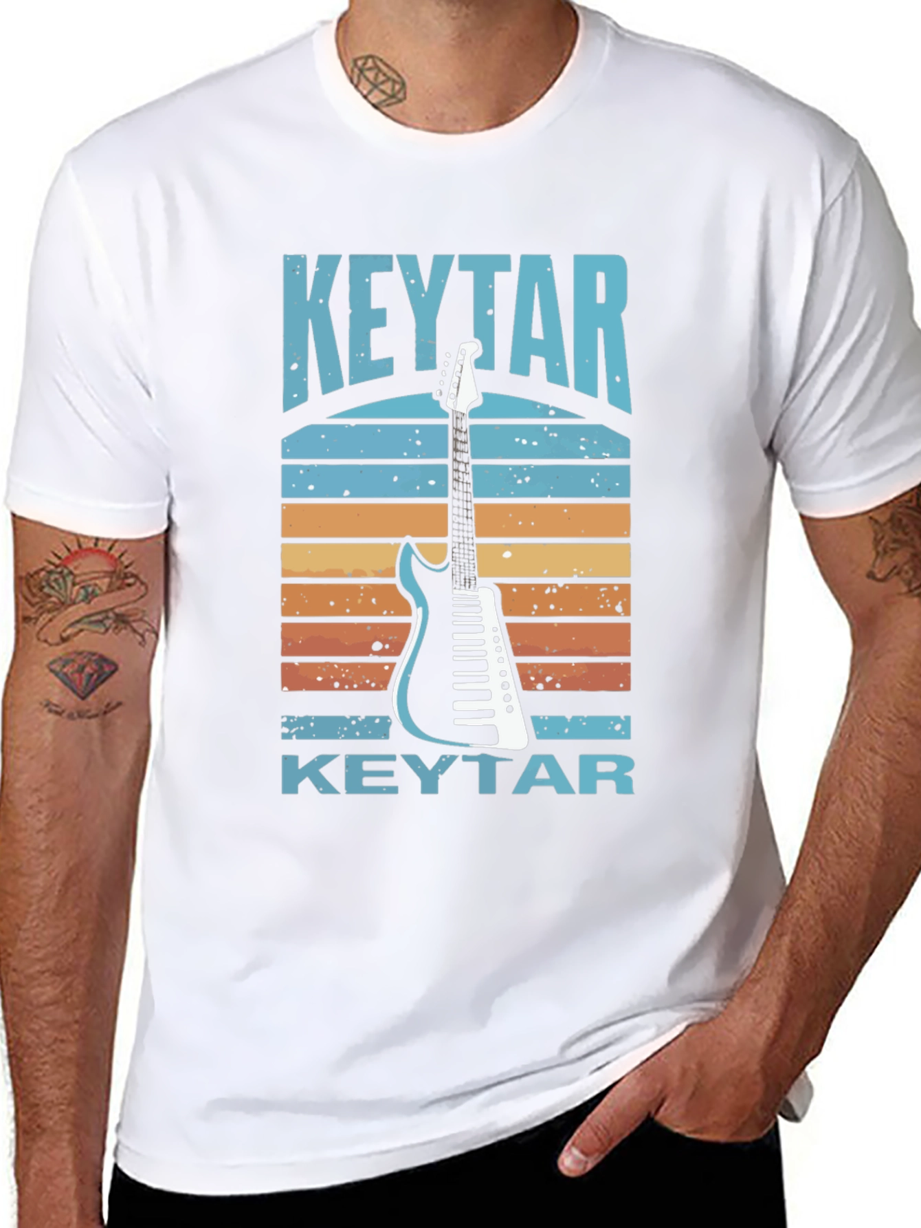 Retro Keytar T-Shirt - Musical Instrument Tee