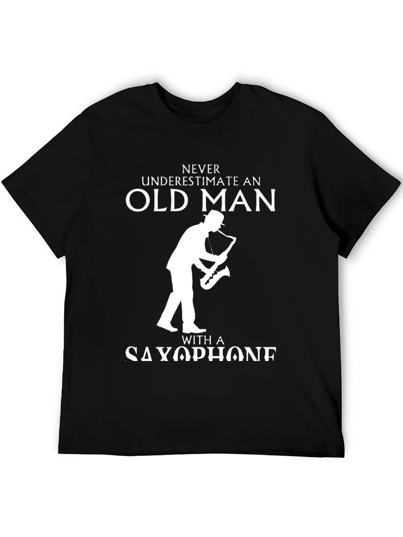 Never Underestimate Old Man with Saxophone T-Shirt