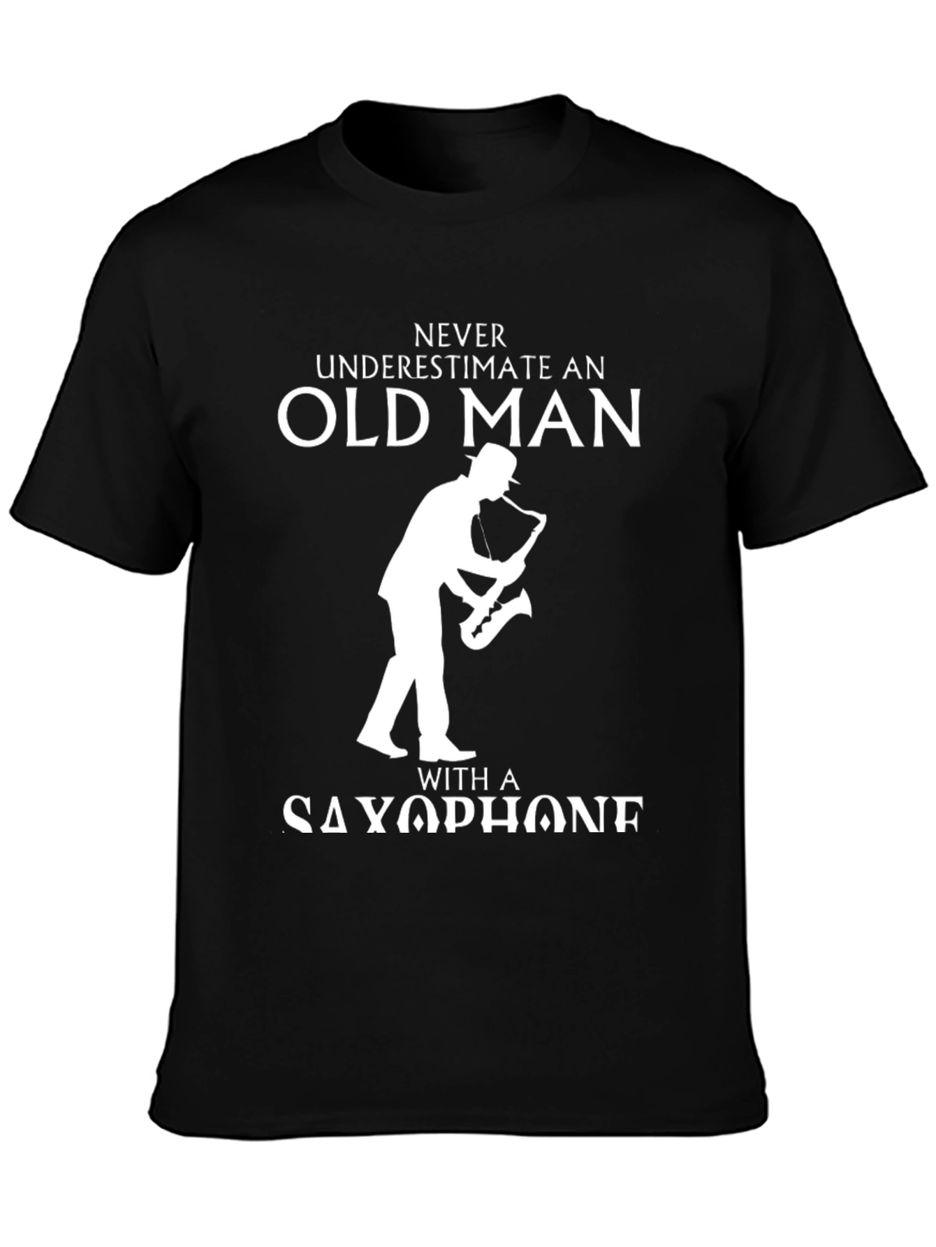 Never Underestimate Old Man with Saxophone T-Shirt