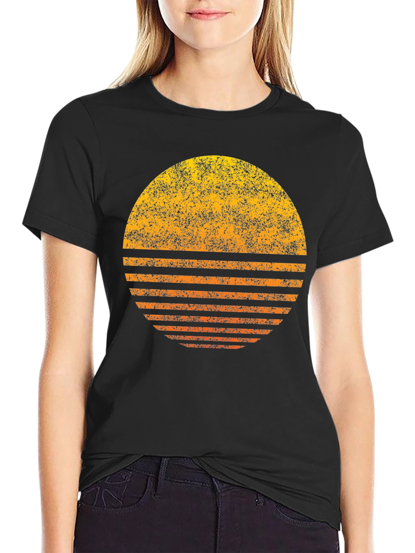 Retro Sunset Graphic Tee - Vintage Style Comfort