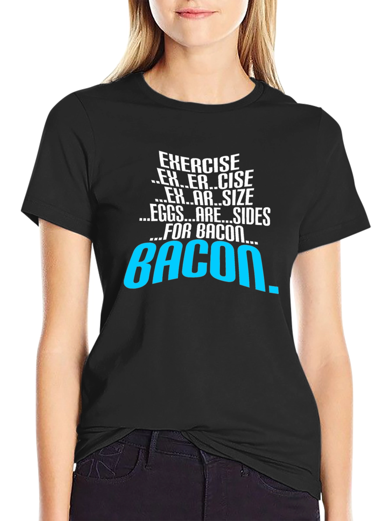 Exercise for Bacon T-Shirt Funny Gym Tee