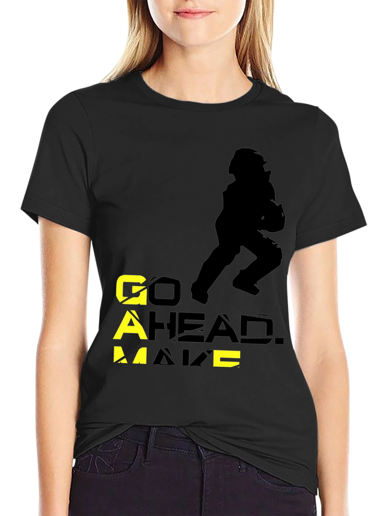 Go Ahead. Make a Move Black Graphic Tee