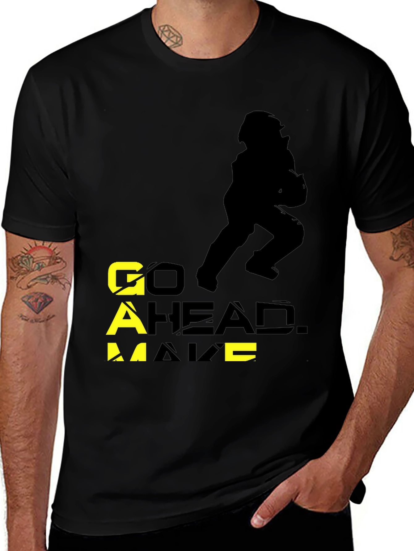 Go Ahead. Make a Move Black Graphic Tee