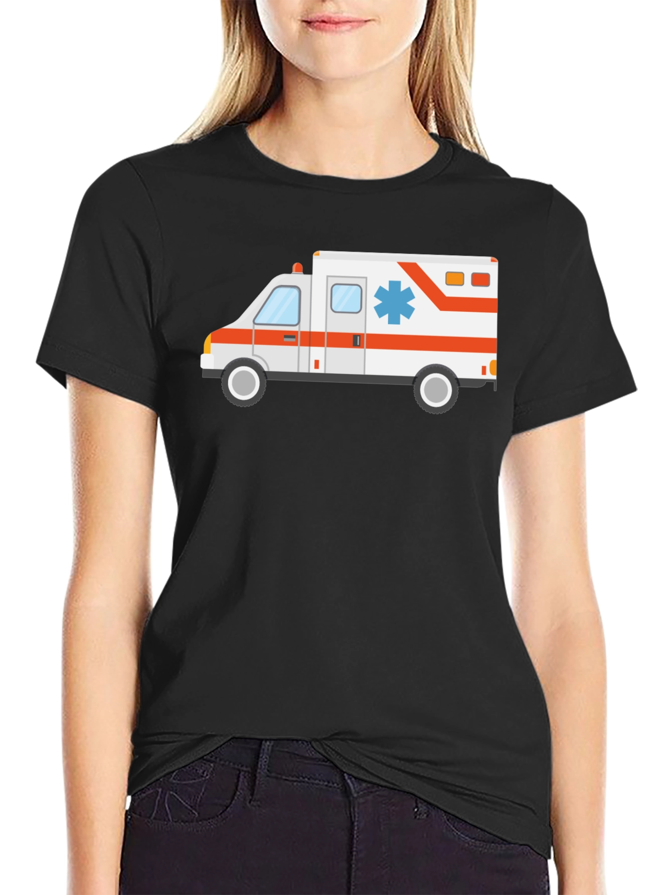 Ambulance Graphic T-Shirt - Medical Emergency Vehicle Tee