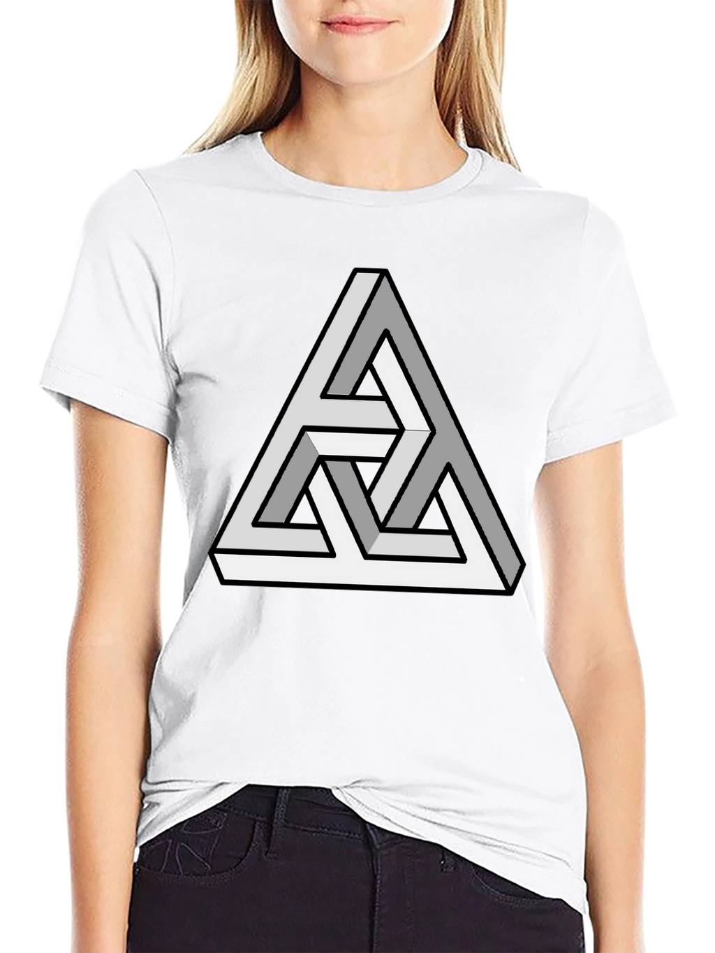Optical Illusion Triangle T-Shirt - Mind-Bending Design