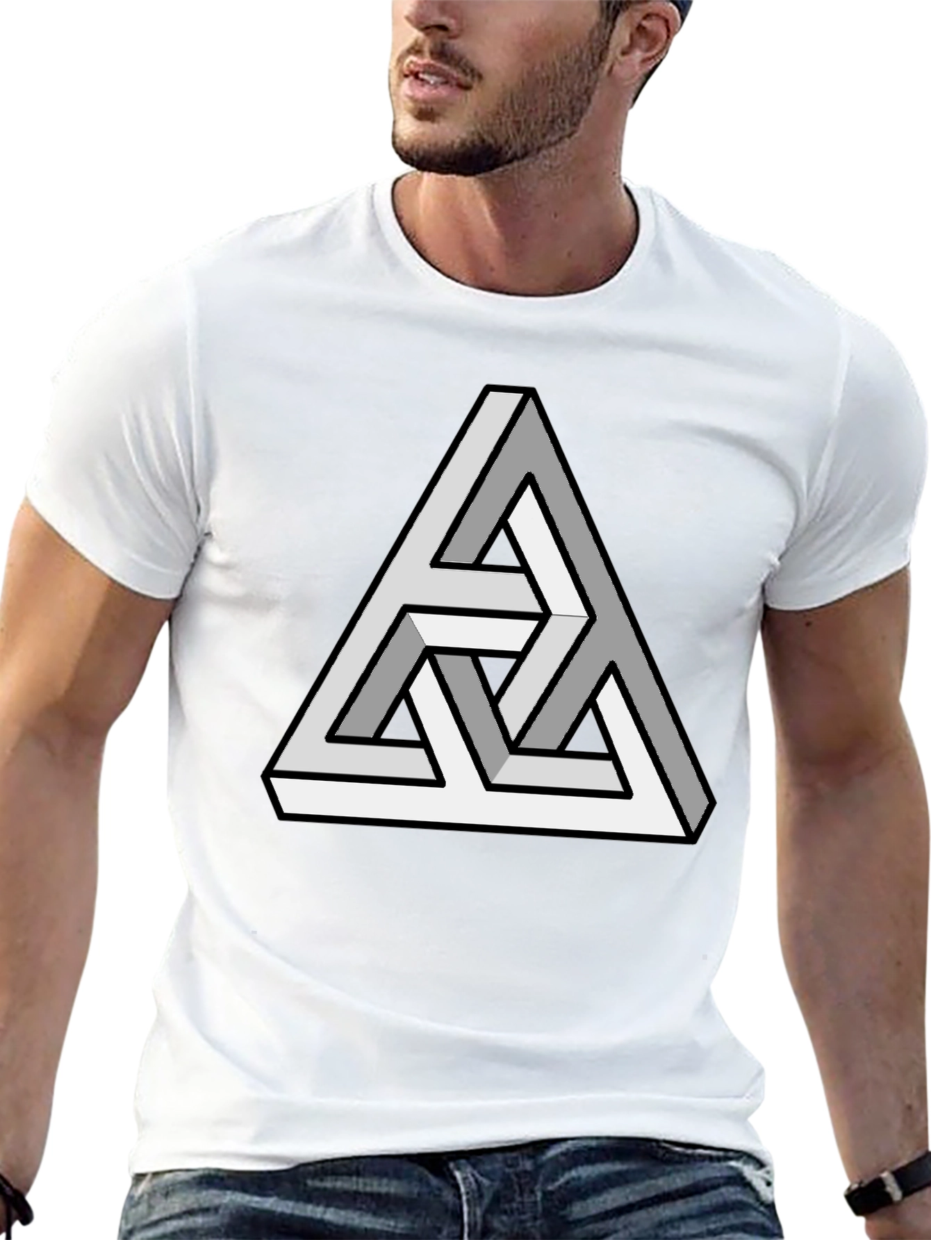 Optical Illusion Triangle T-Shirt - Mind-Bending Design