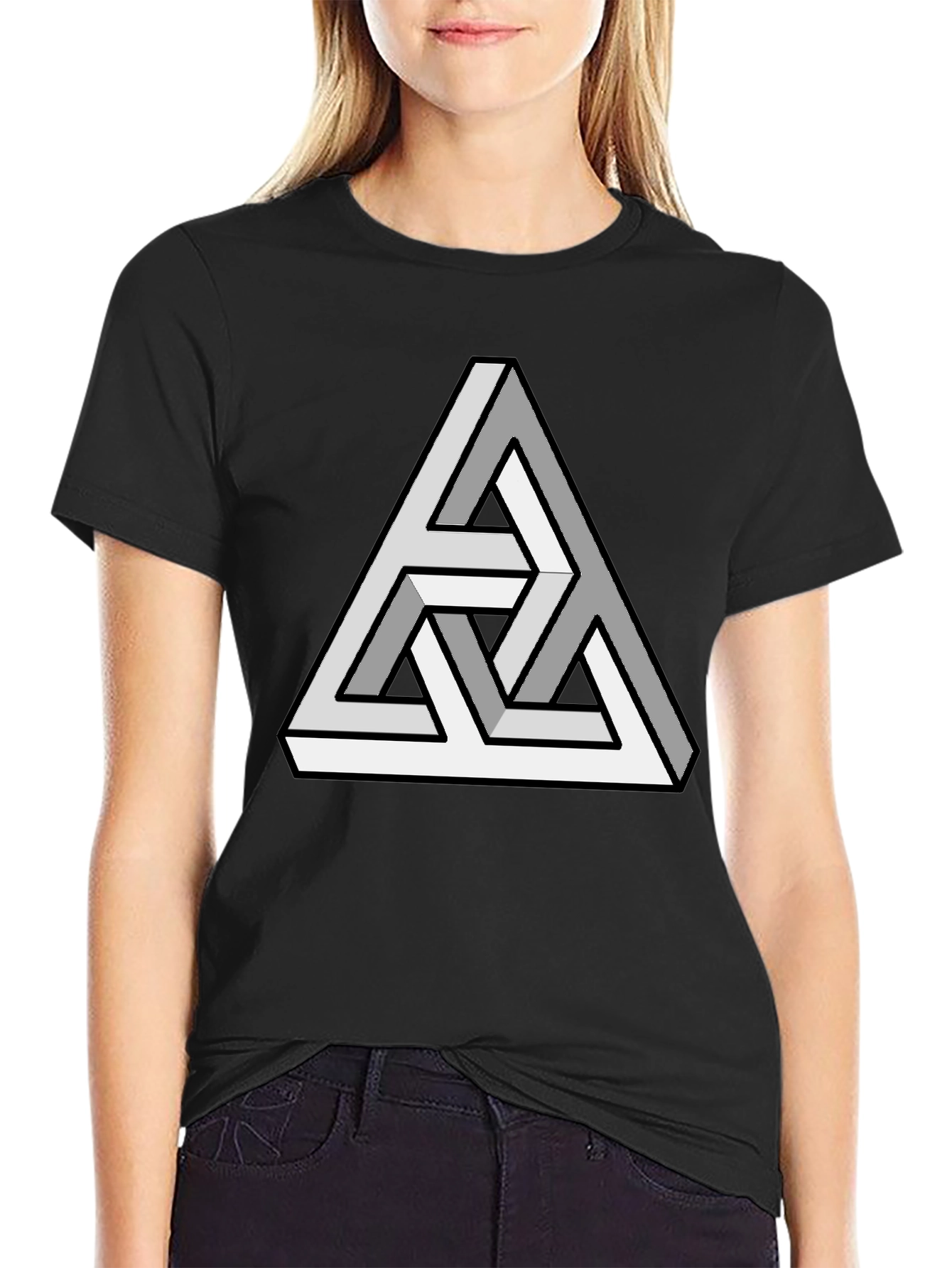 Optical Illusion Triangle T-Shirt - Mind-Bending Design