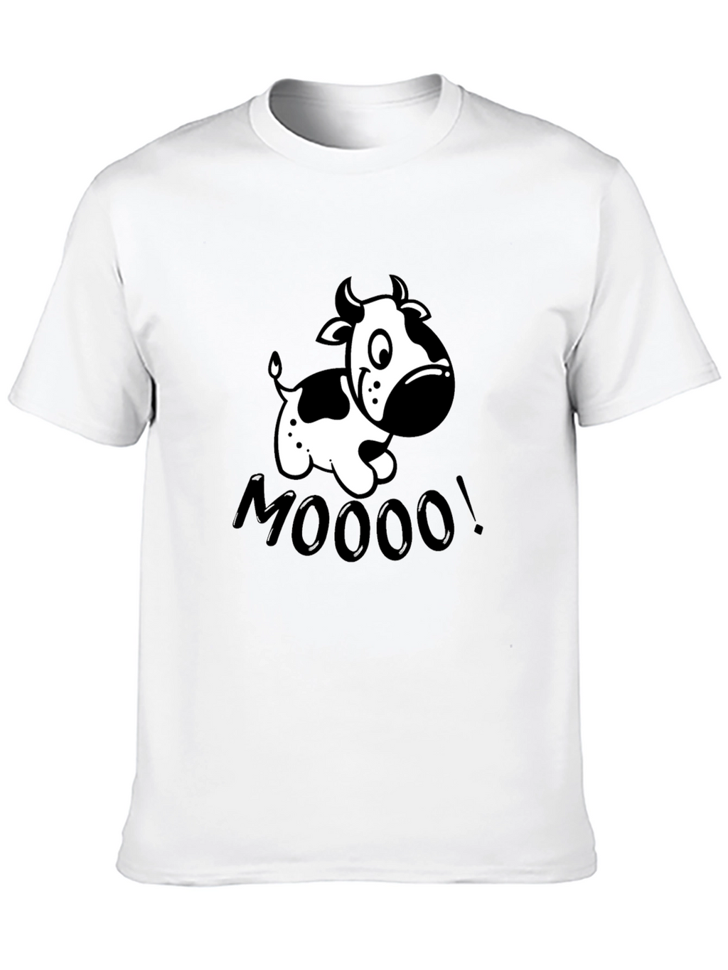 Funny Cow MOOO! Graphic T-Shirt - Black