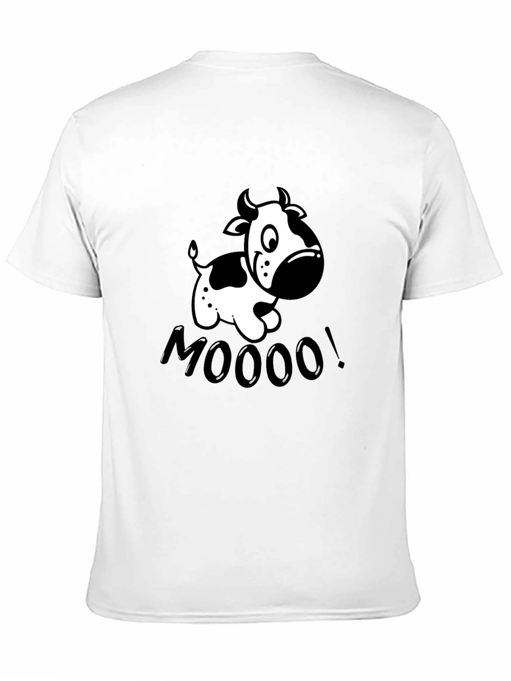 Funny Cow MOOO! Graphic T-Shirt - Black
