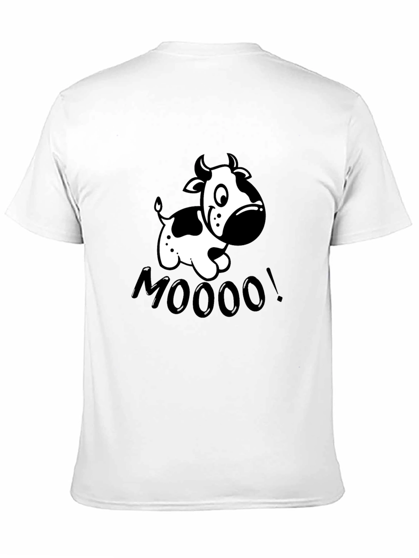 Funny Cow MOOO! Graphic T-Shirt - Black