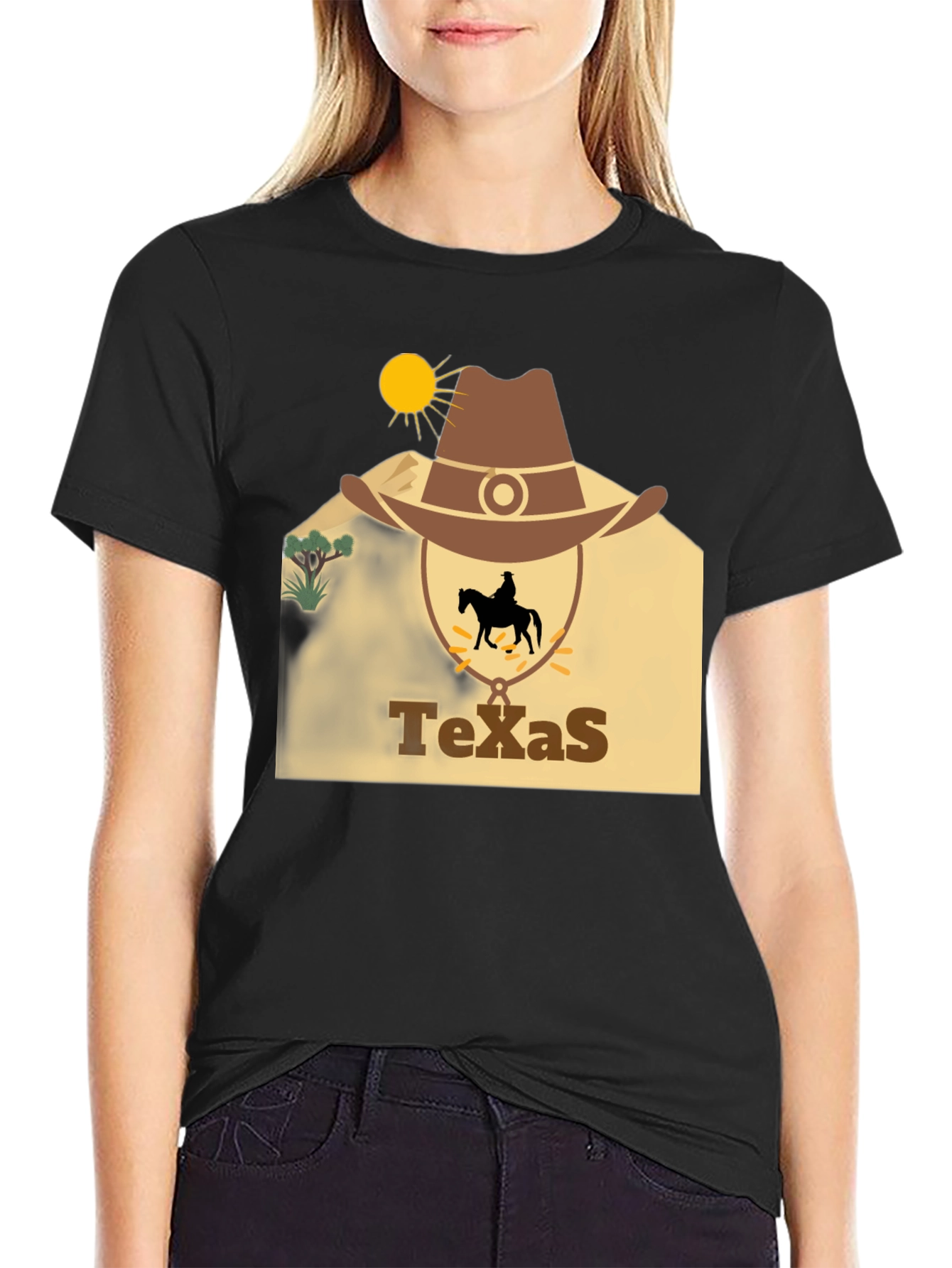 Texas Cowboy Graphic T-Shirt
