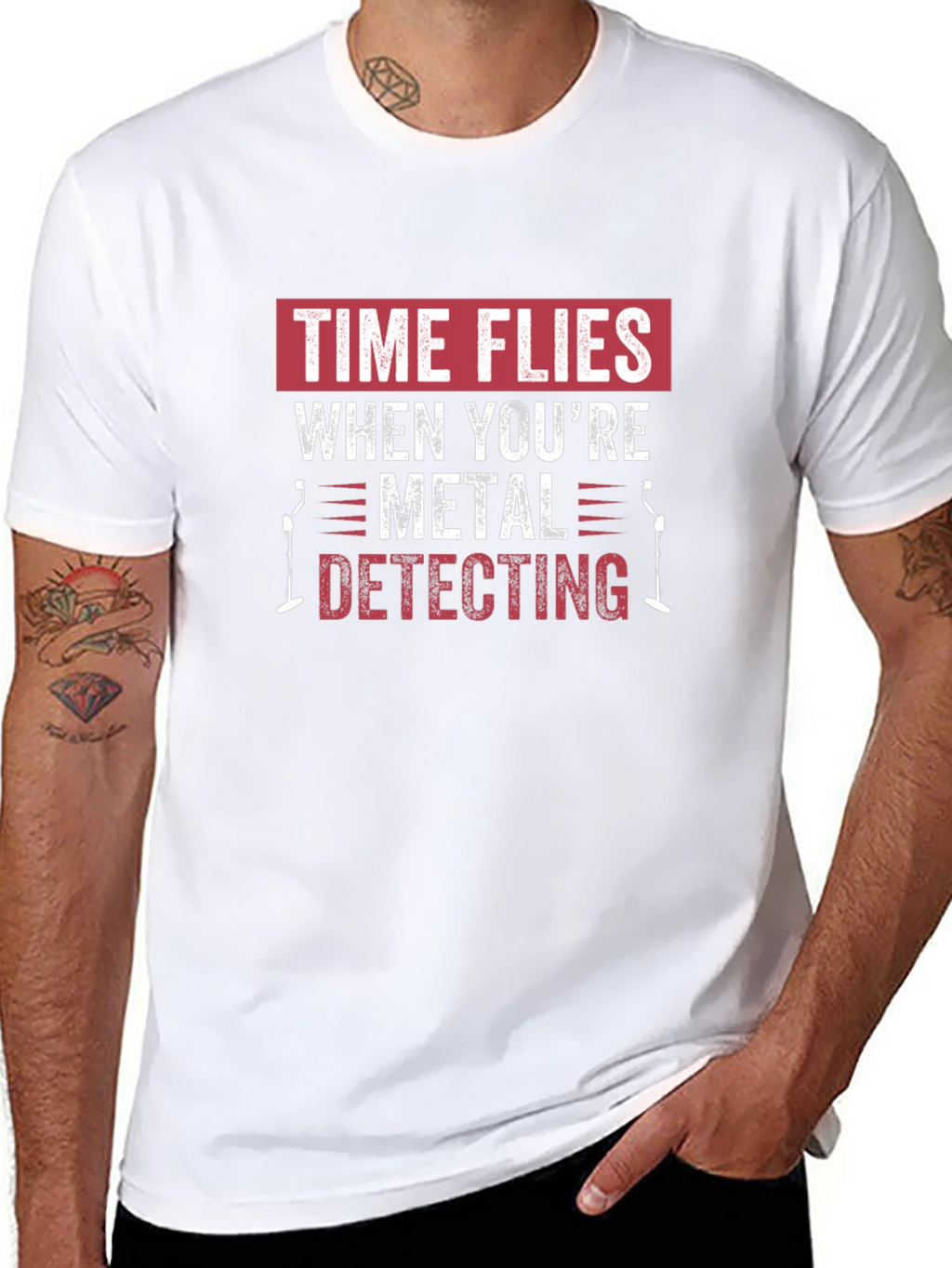 Metal Detecting T-Shirt: Time Flies Hobby Tee