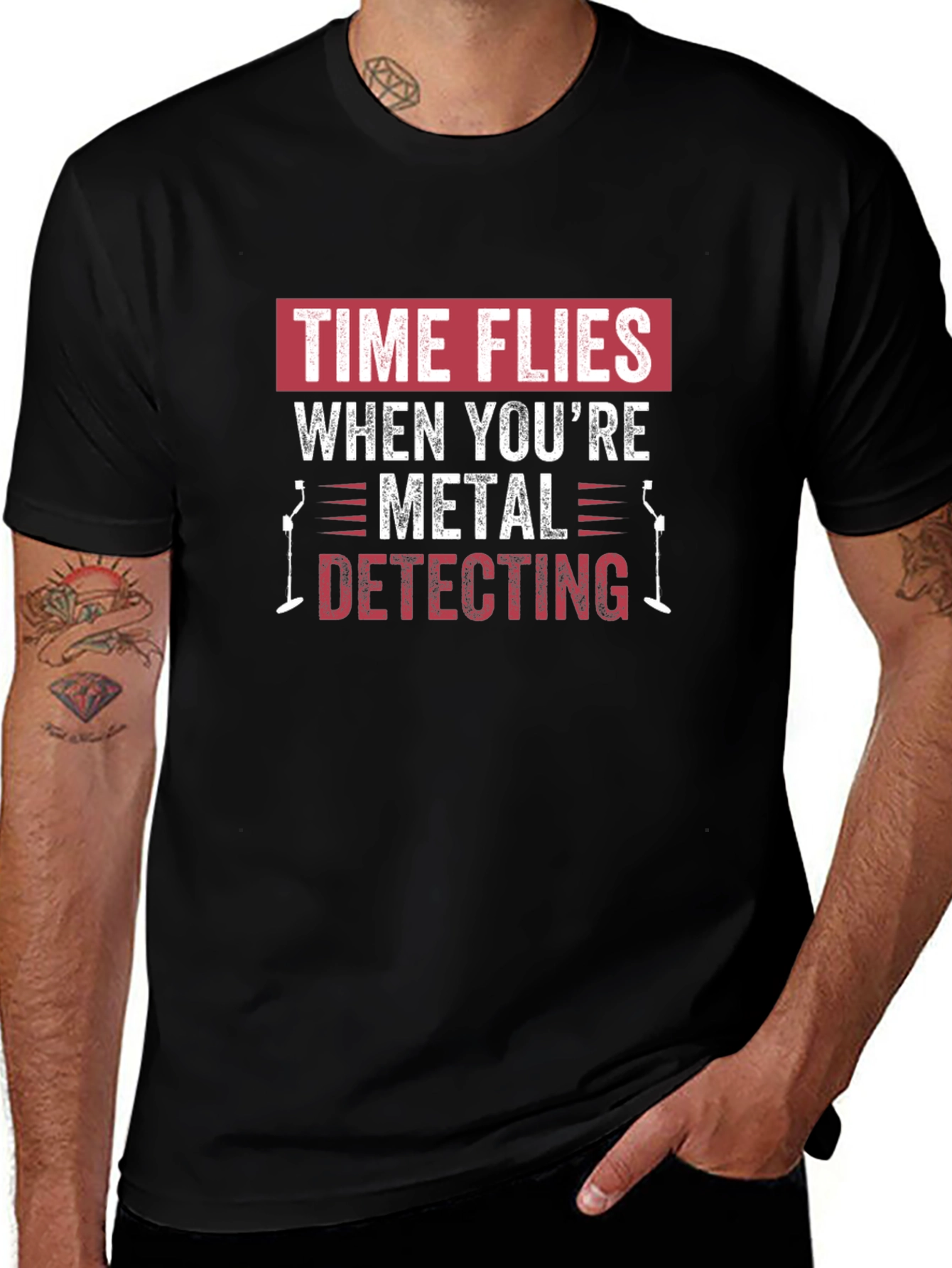Metal Detecting T-Shirt: Time Flies Hobby Tee