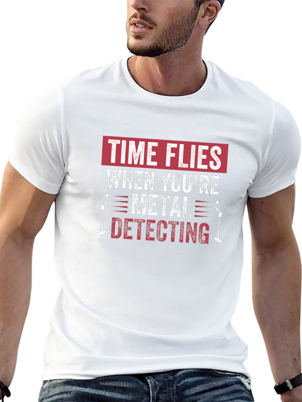 Metal Detecting T-Shirt: Time Flies Hobby Tee