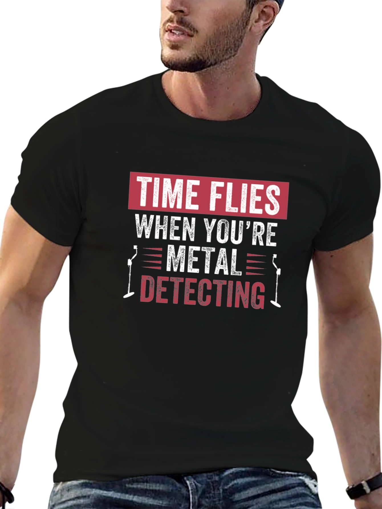 Metal Detecting T-Shirt: Time Flies Hobby Tee