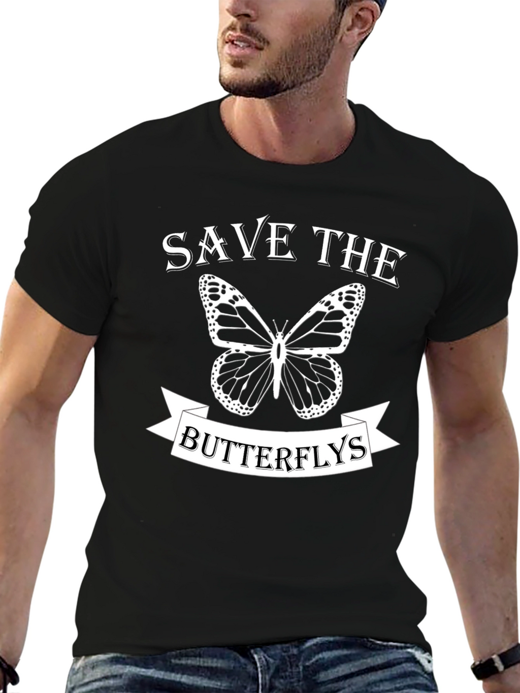 Save the Butterflies Graphic T-Shirt