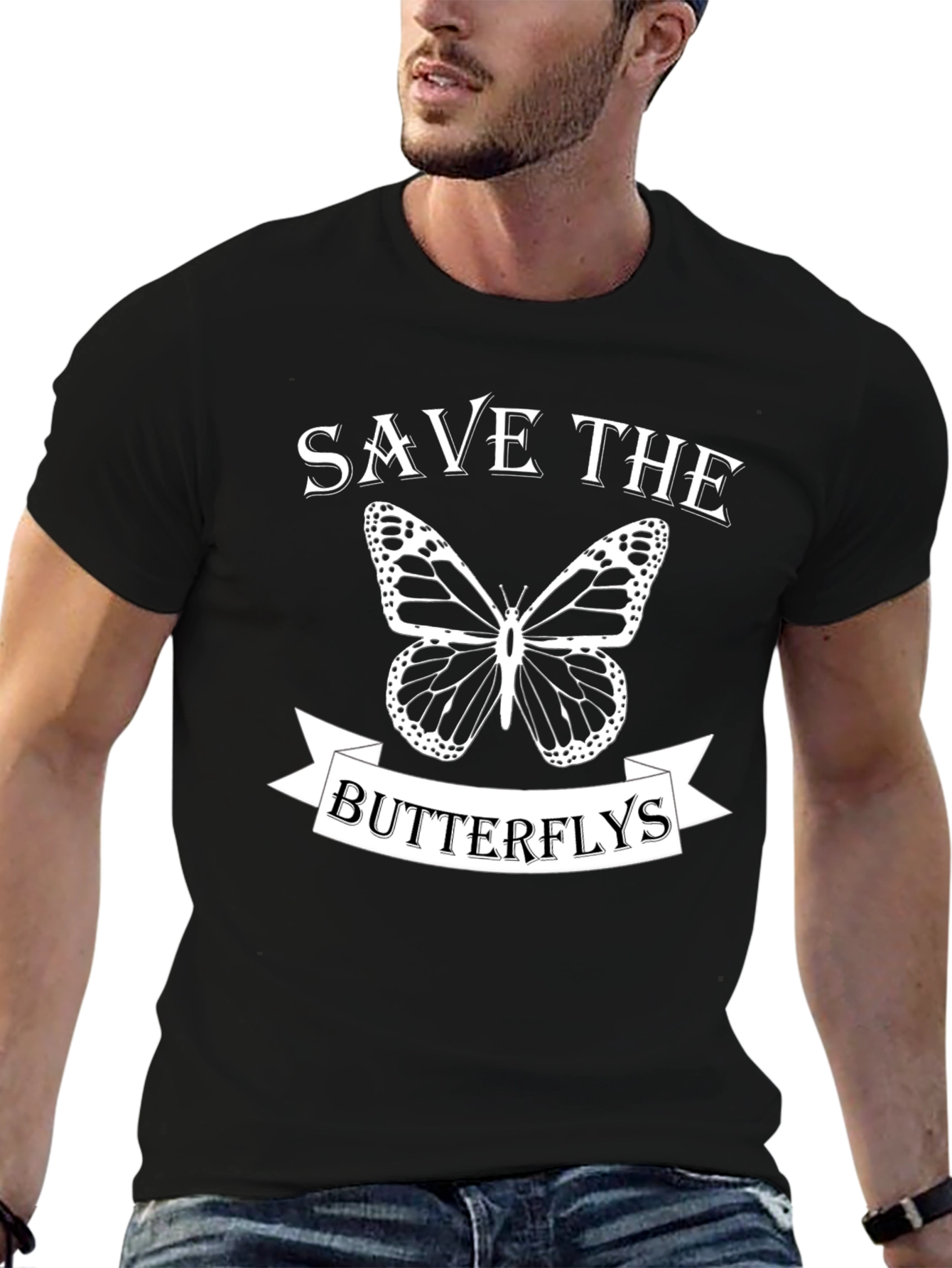 Save the Butterflies Graphic T-Shirt