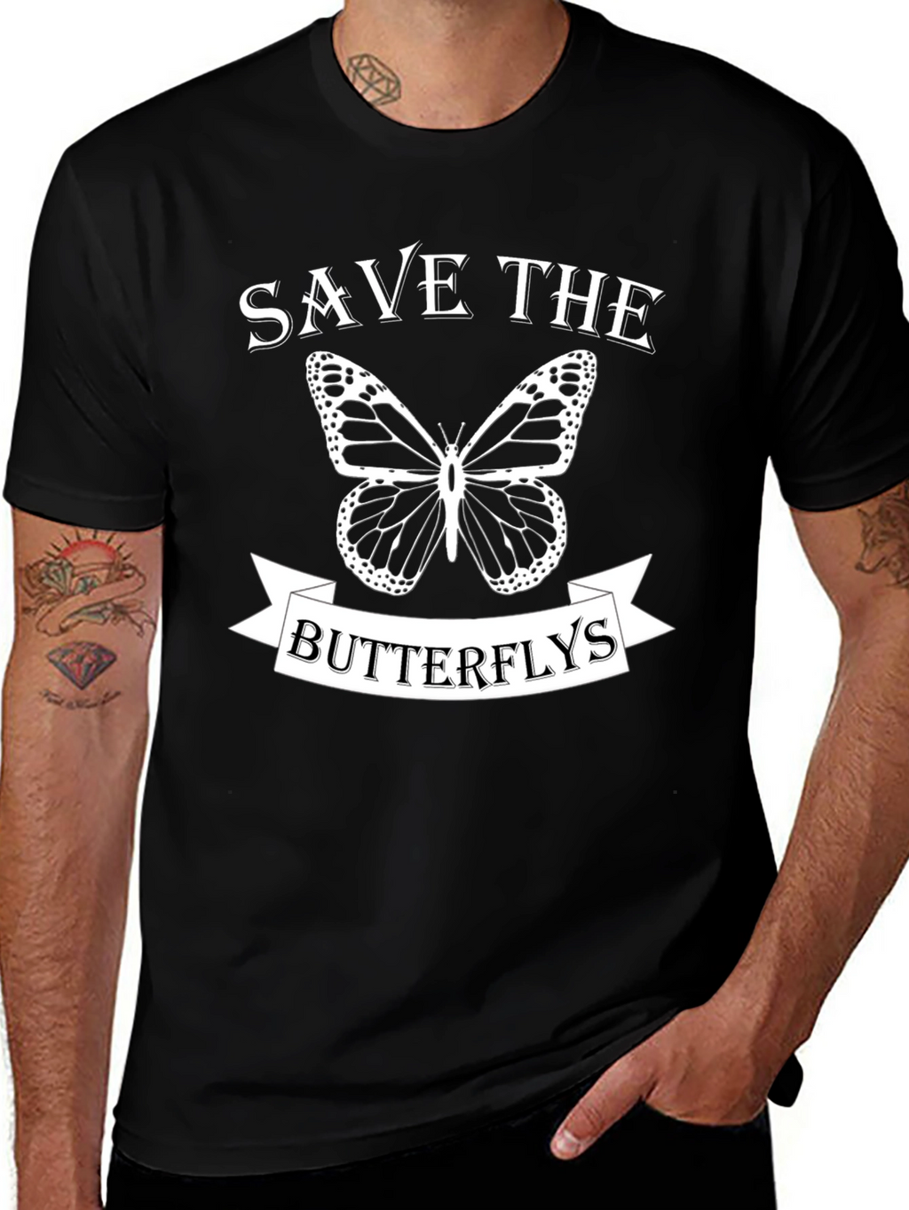 Save the Butterflies Graphic T-Shirt