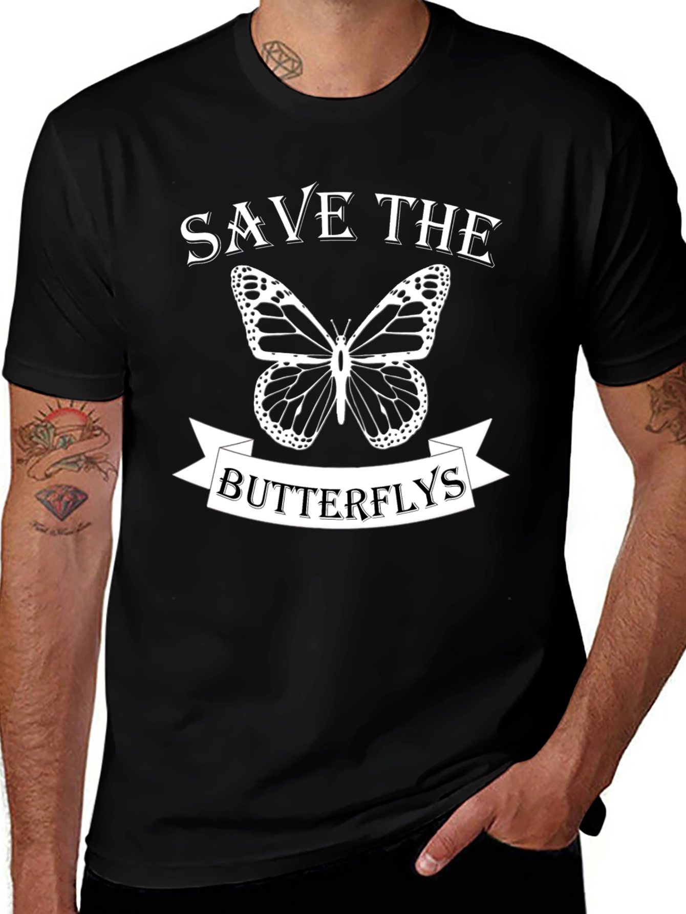 Save the Butterflies Graphic T-Shirt
