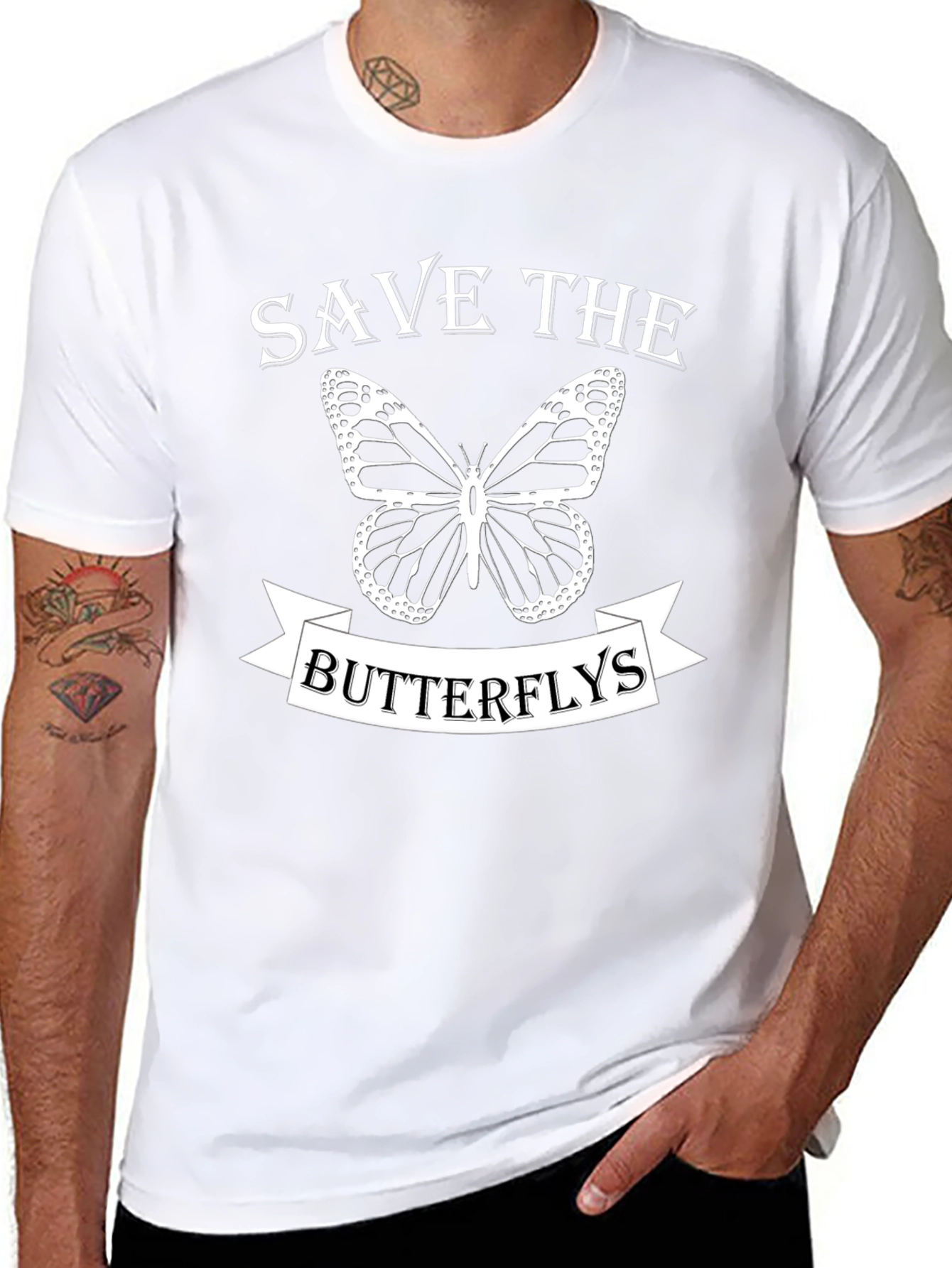 Save the Butterflies Graphic T-Shirt