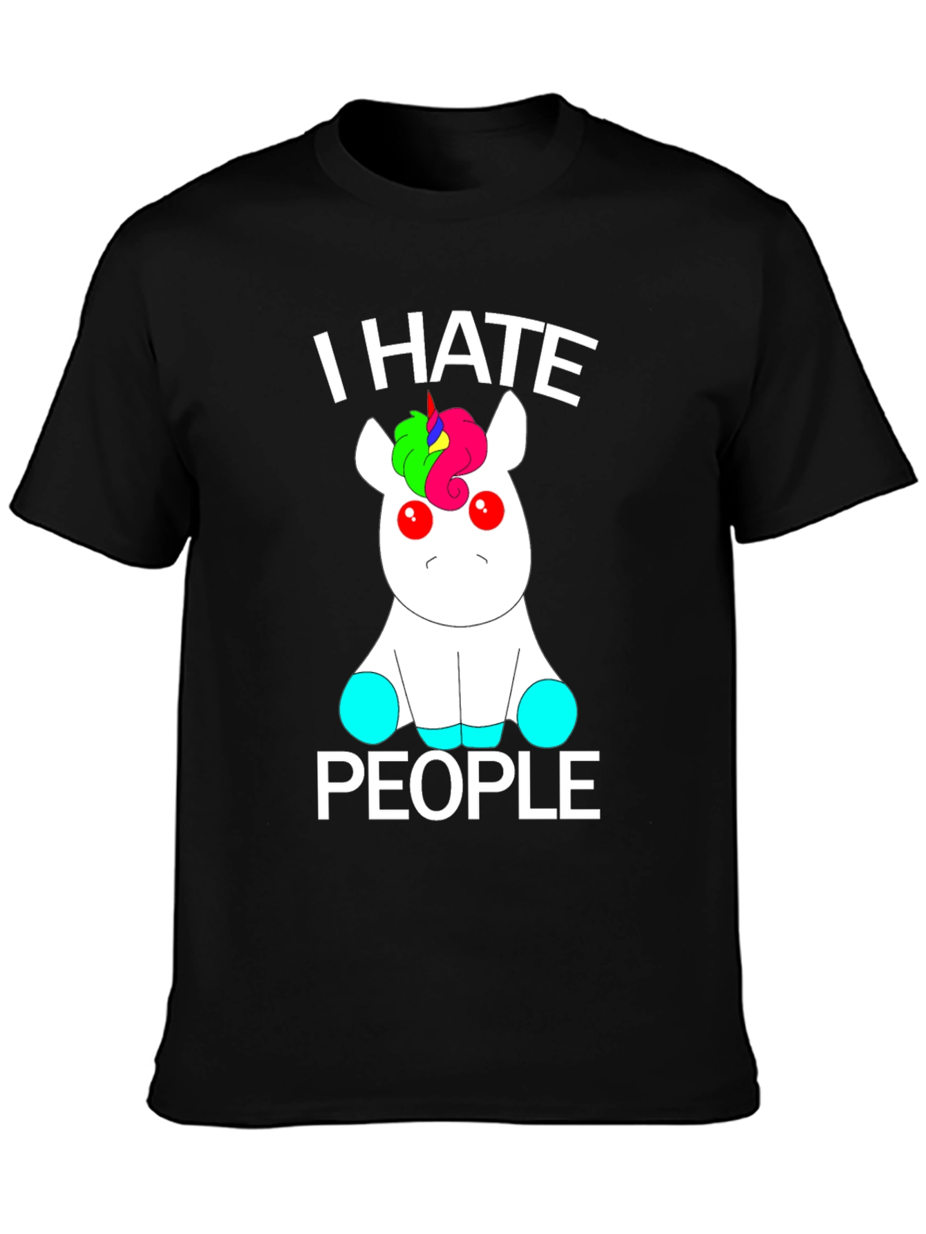 I Hate People Unicorn Graphic T-Shirt