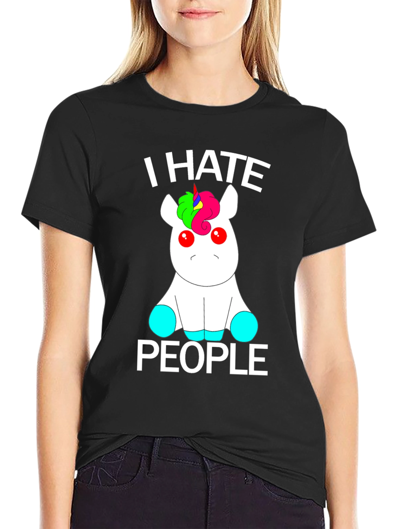 I Hate People Unicorn Graphic T-Shirt