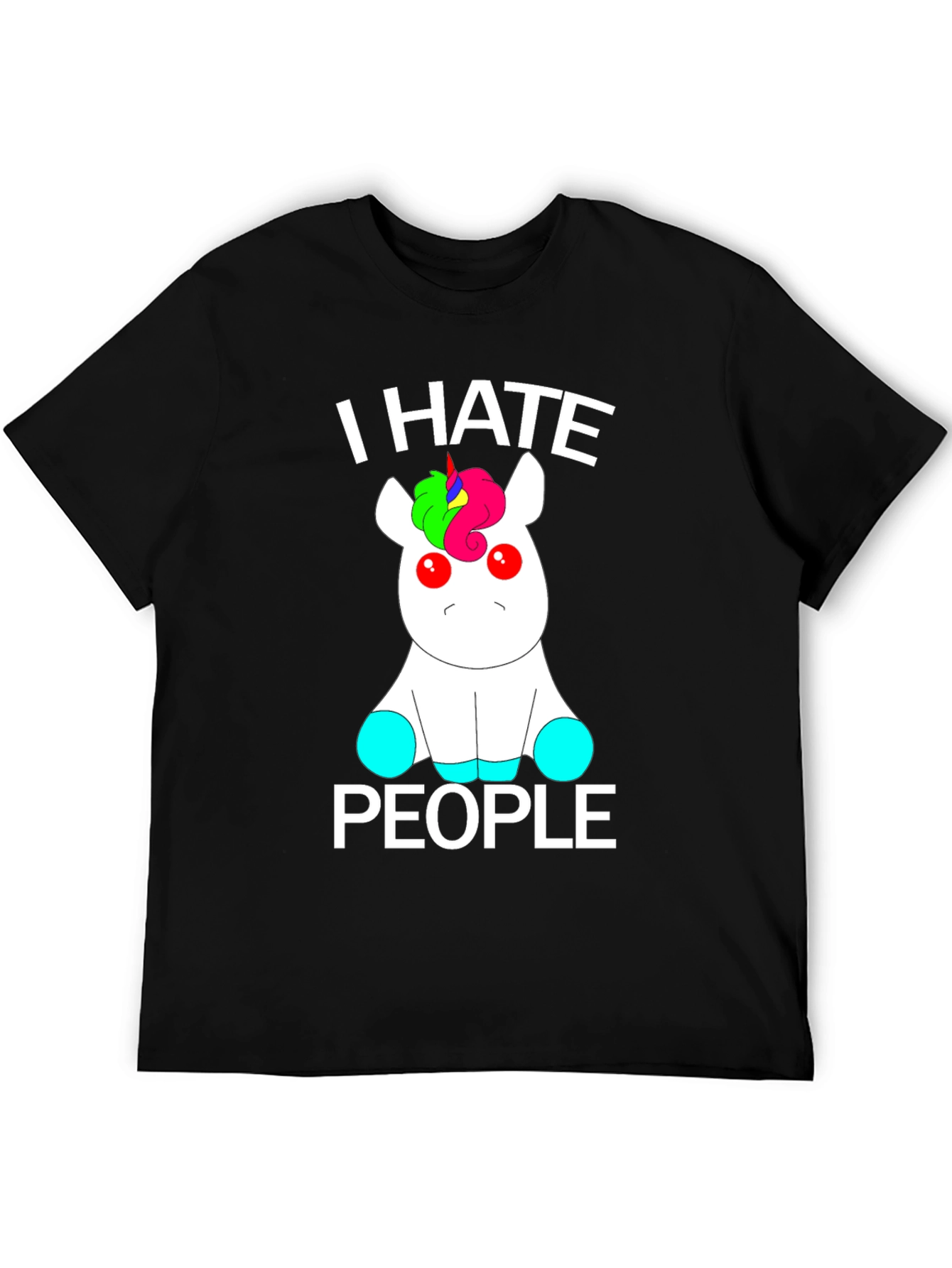 I Hate People Unicorn Graphic T-Shirt