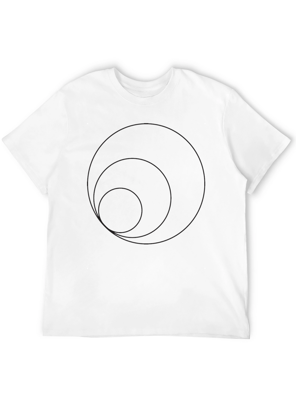 Minimalist Circles Graphic Black T-Shirt