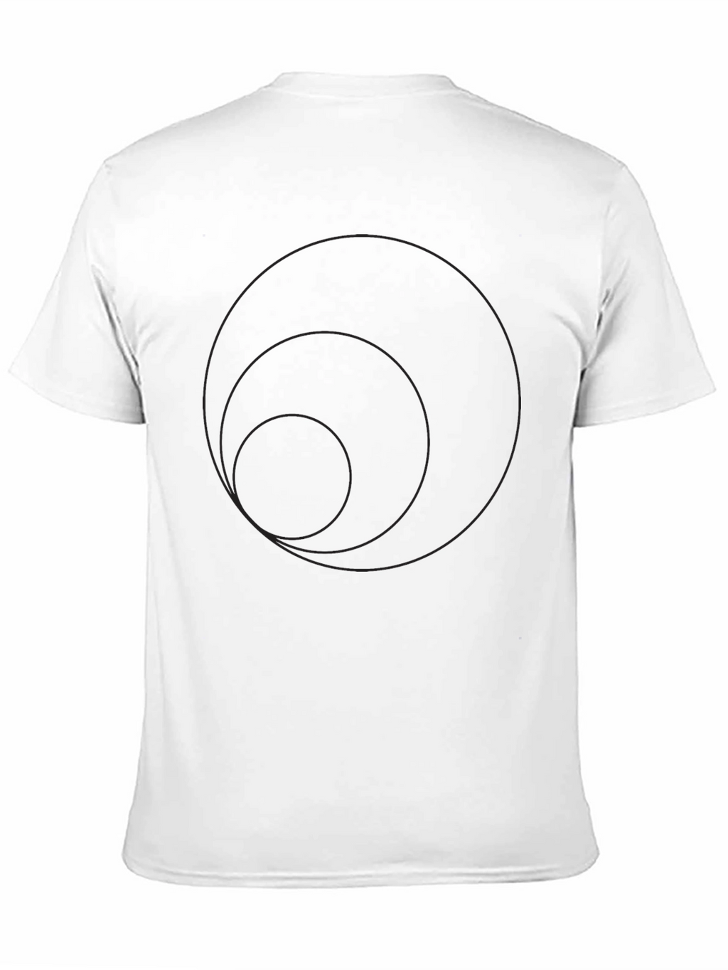 Minimalist Circles Graphic Black T-Shirt