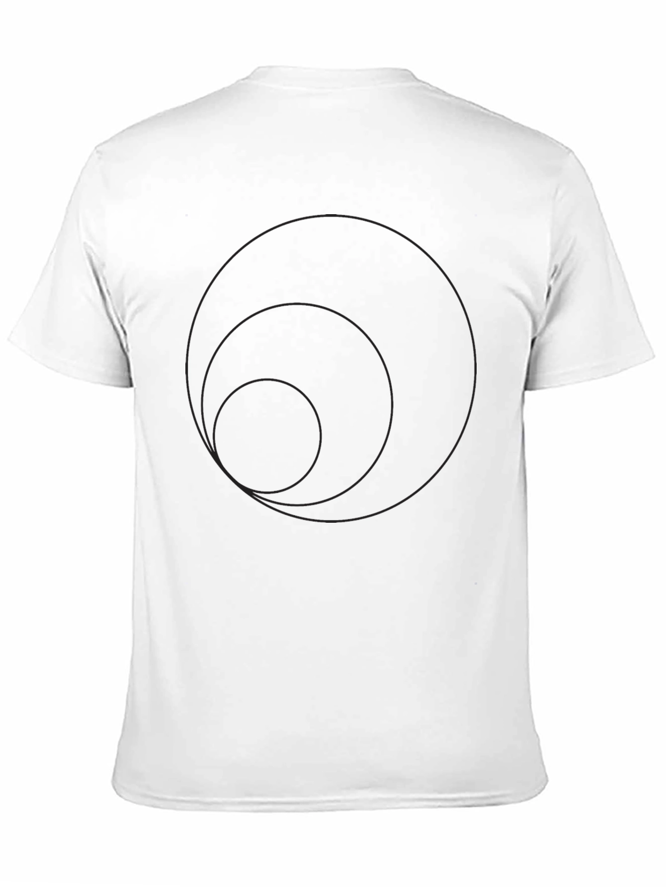 Minimalist Circles Graphic Black T-Shirt