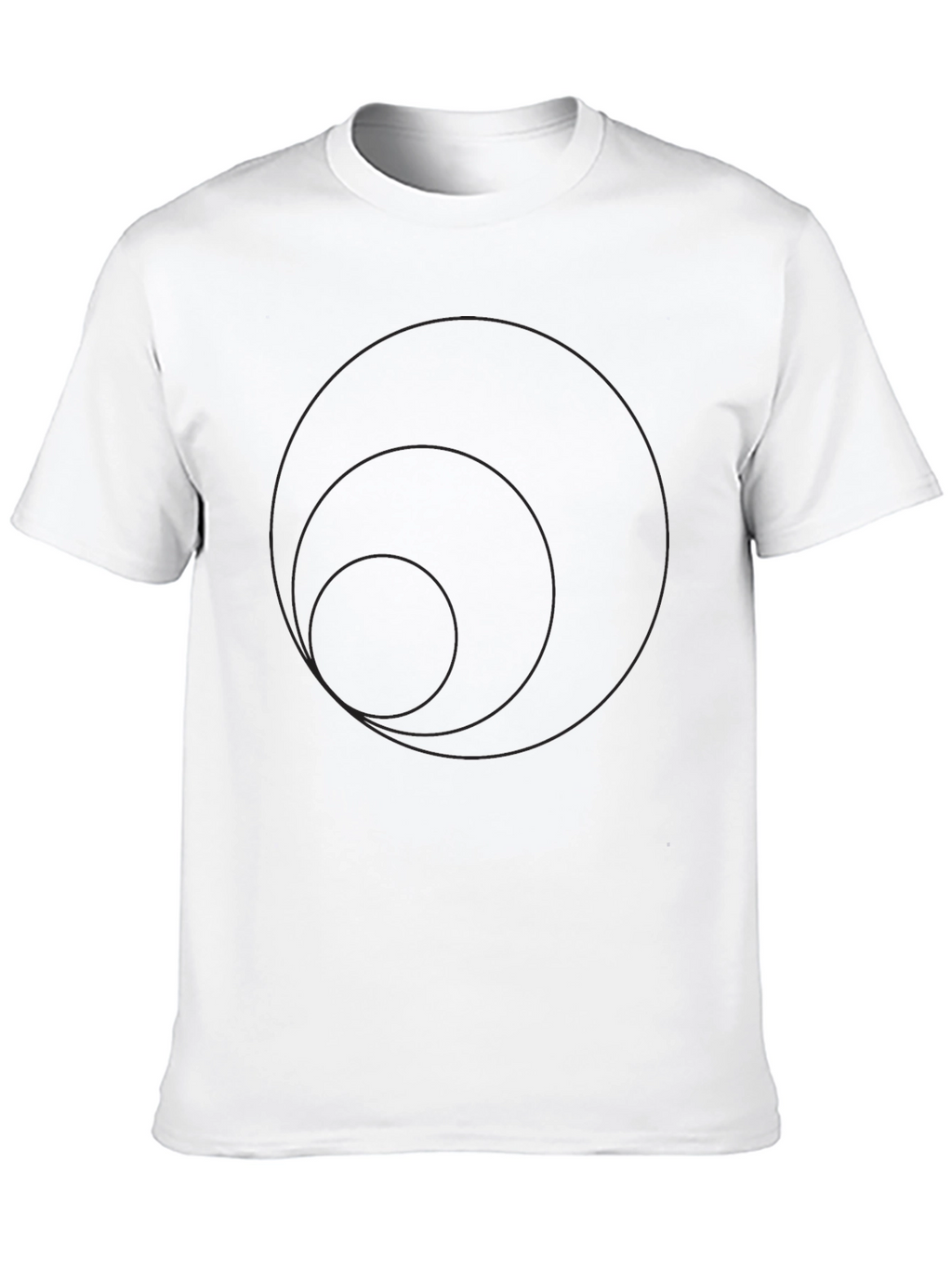 Minimalist Circles Graphic Black T-Shirt